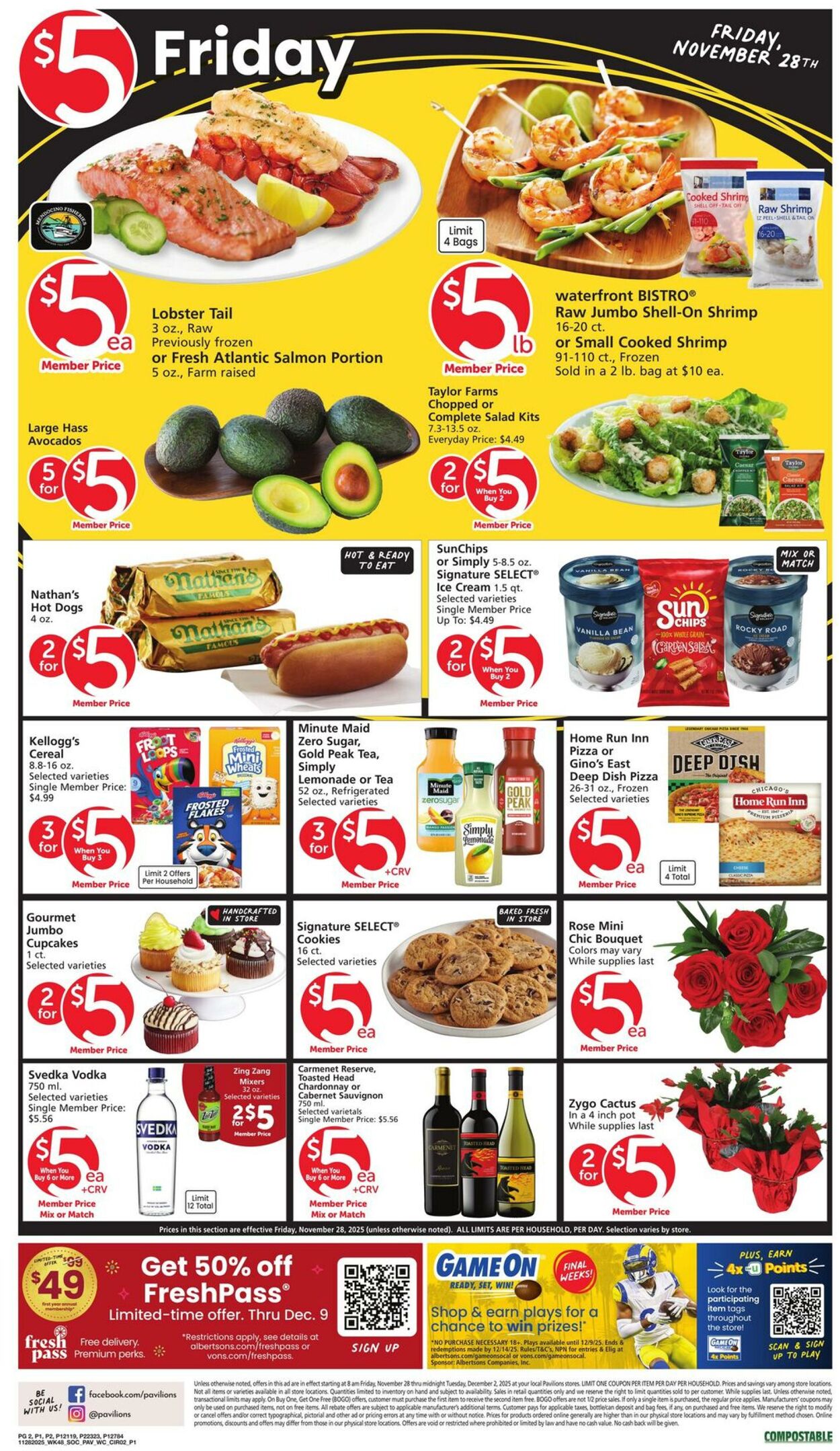 Weekly ad Pavilions 11/28/2025 - 12/02/2025