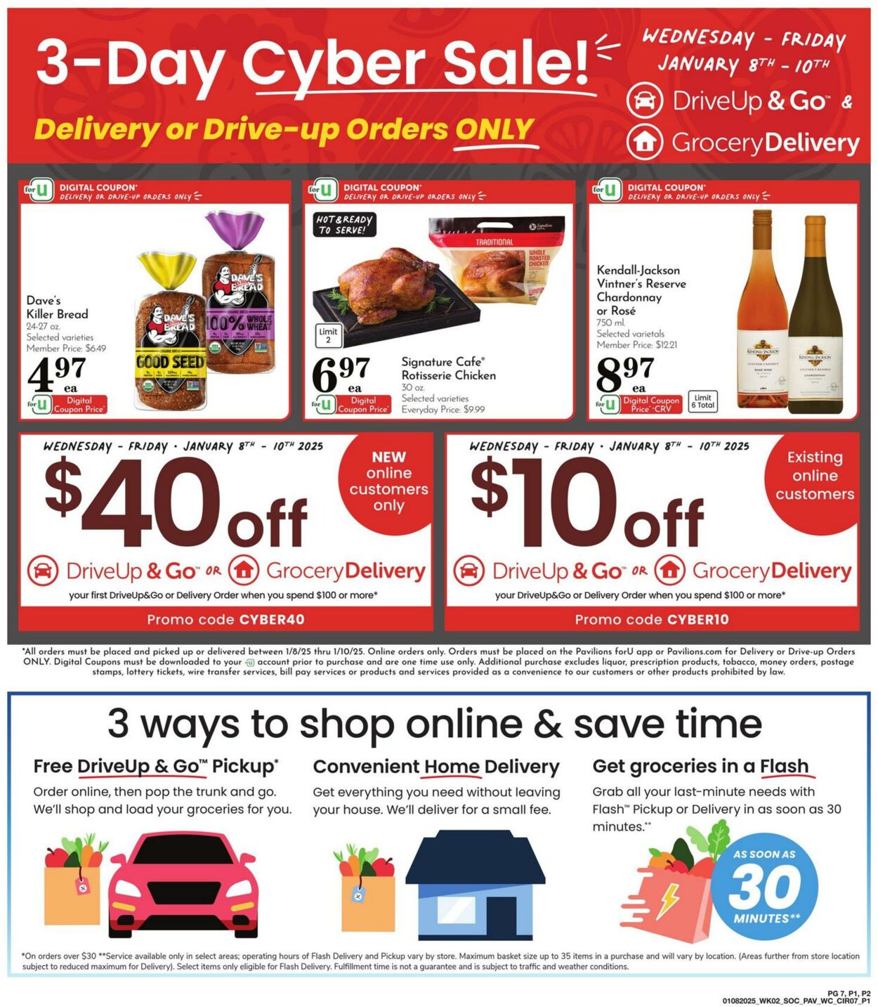 Weekly ad Pavilions 01/08/2025 - 01/14/2025