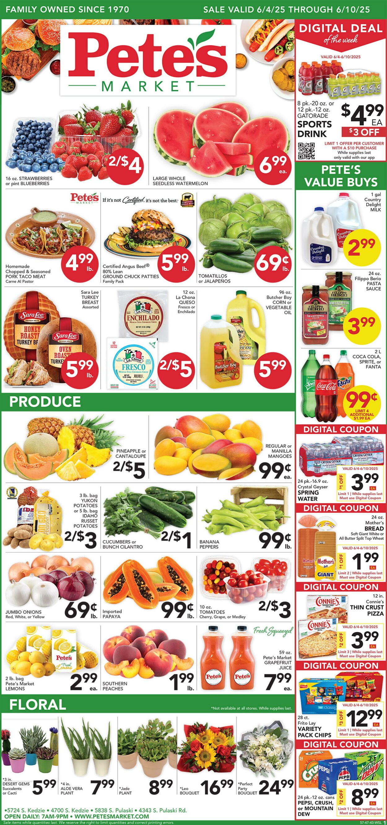 Weekly ad Pete's Fresh Market 06/04/2025 - 06/10/2025