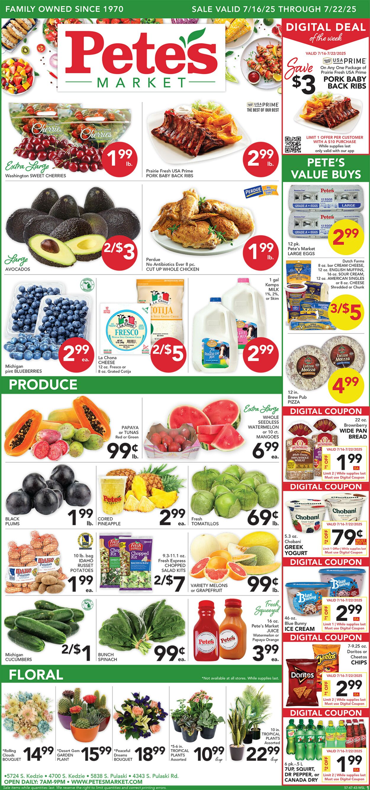 Weekly ad Pete's Fresh Market 07/09/2025 - 07/15/2025