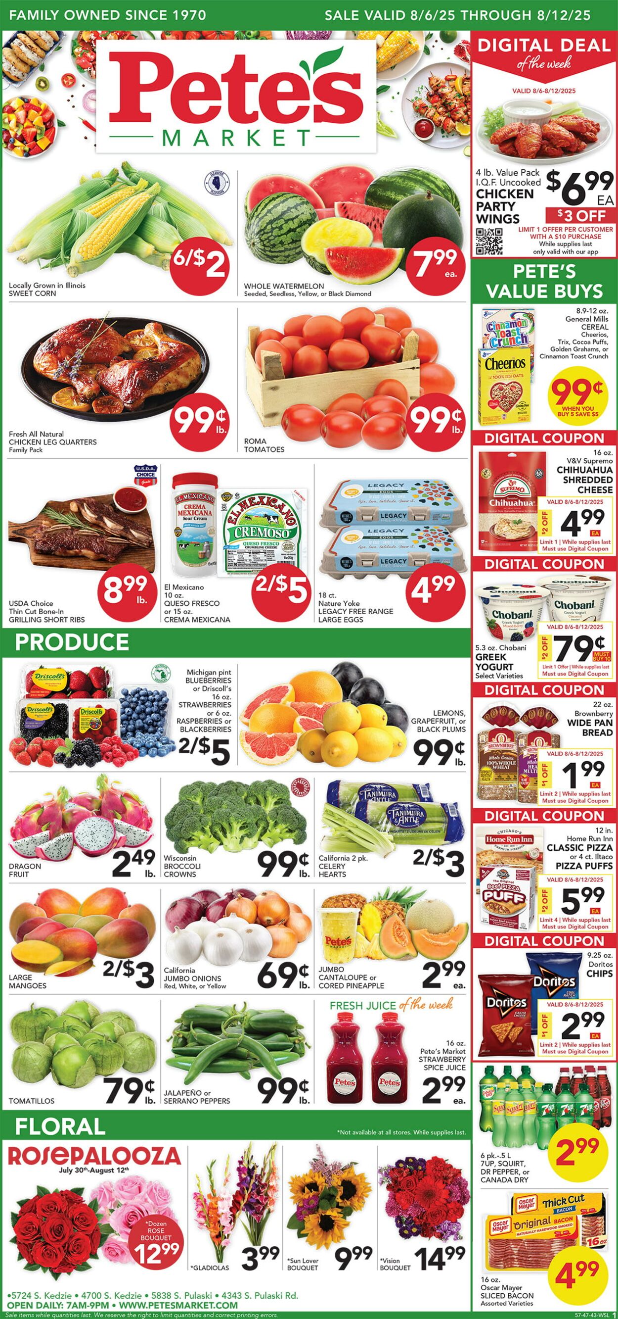 Weekly ad Pete's Fresh Market 08/06/2025 - 08/12/2025