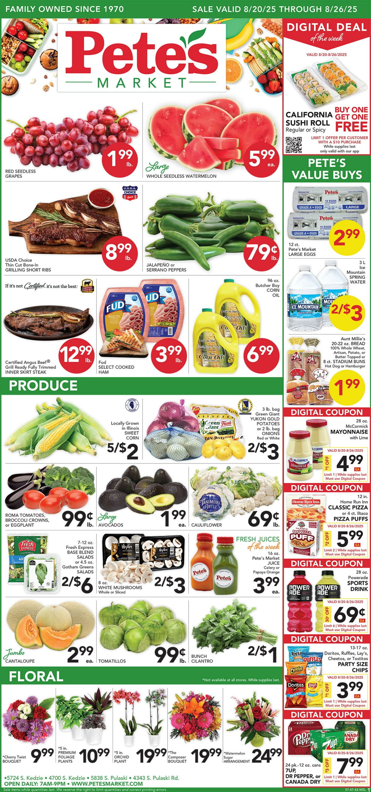 Weekly ad Pete's Fresh Market 08/13/2025 - 08/19/2025