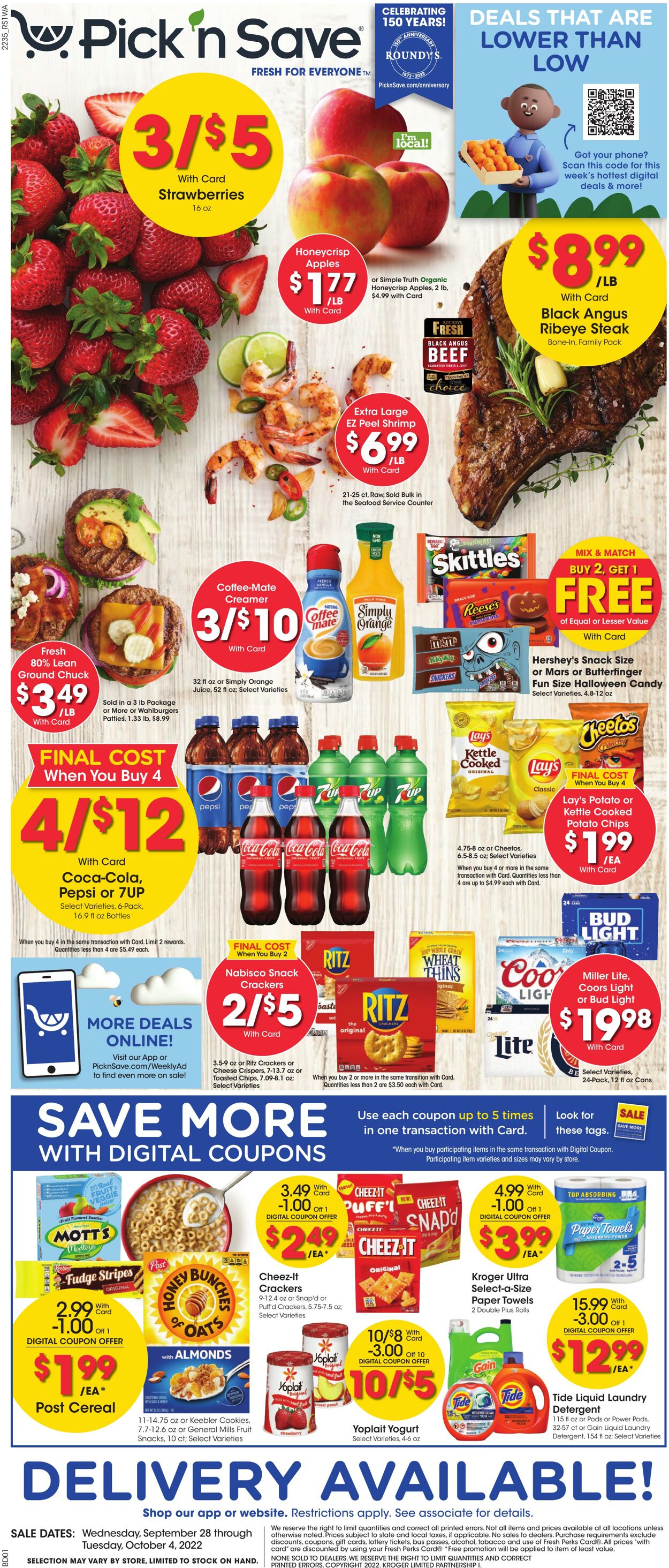 Weekly ad Pick'n'Save 09/28/2022 - 10/04/2022