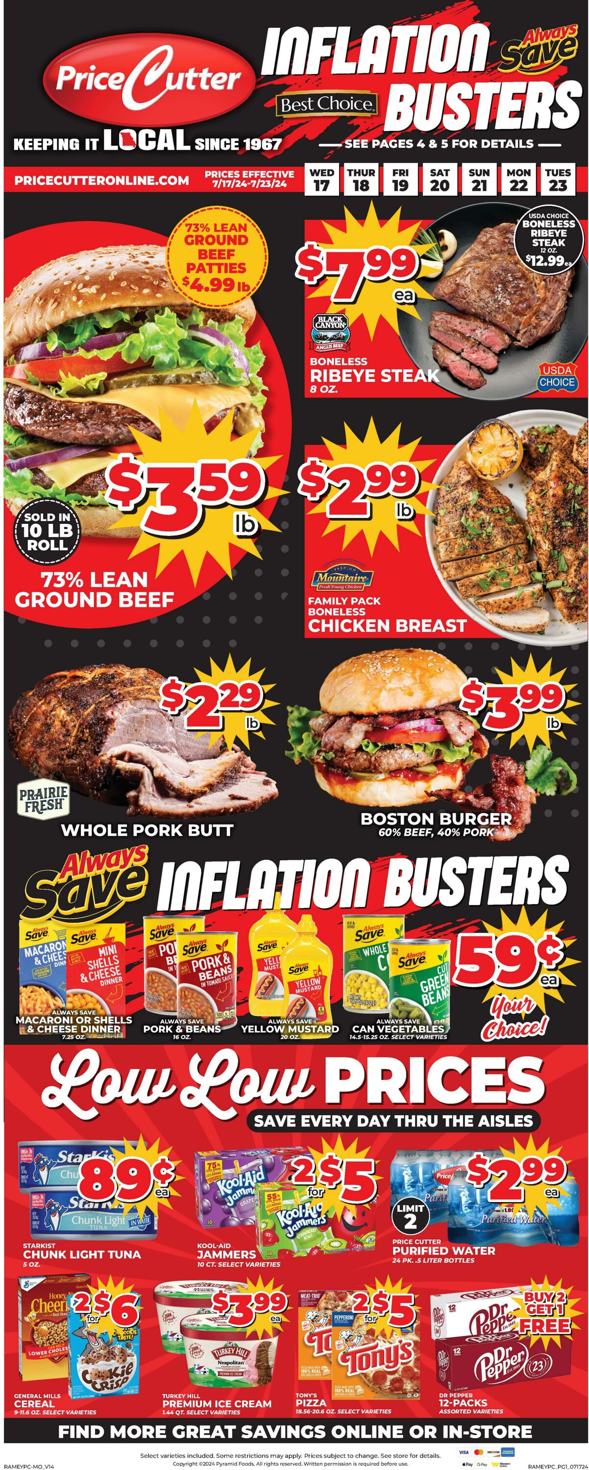 Weekly ad Price Cutter 07/17/2024 - 07/23/2024