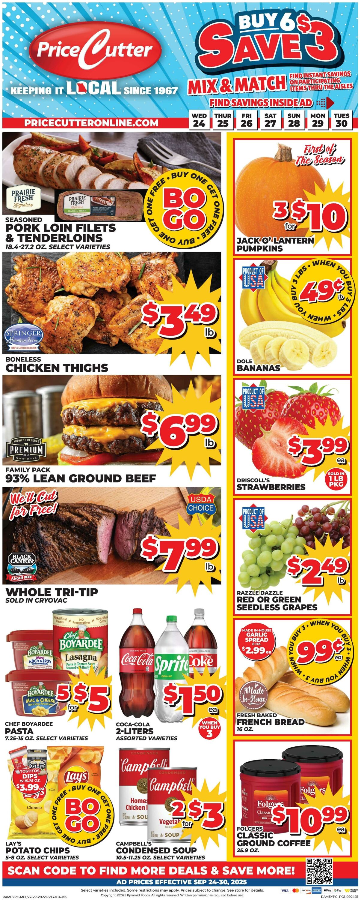 Weekly ad Price Cutter 09/24/2025 - 09/30/2025