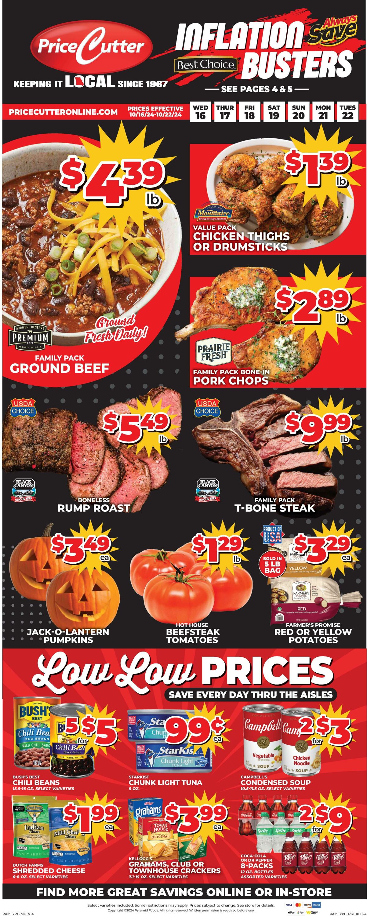 Weekly ad Price Cutter 10/16/2024 - 10/22/2024