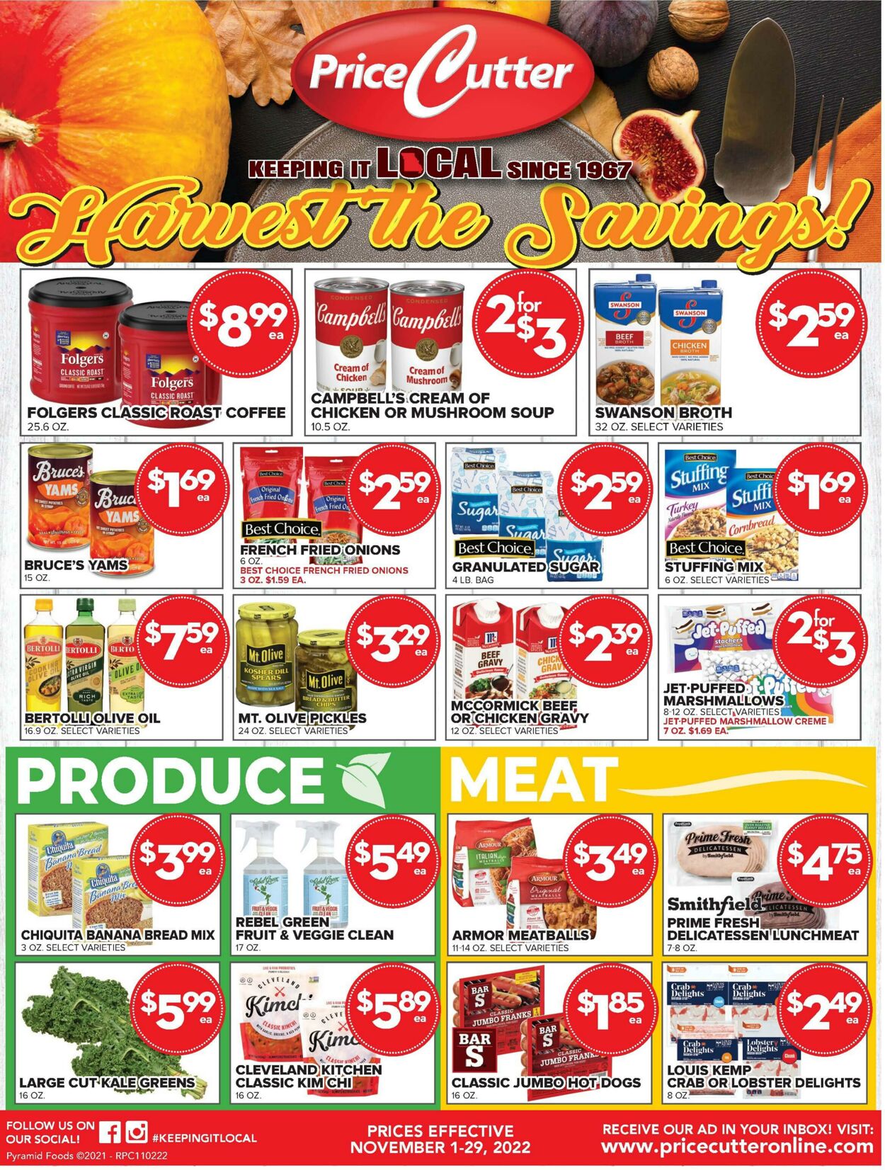Weekly ad Price Cutter 11/01/2022 - 11/29/2022