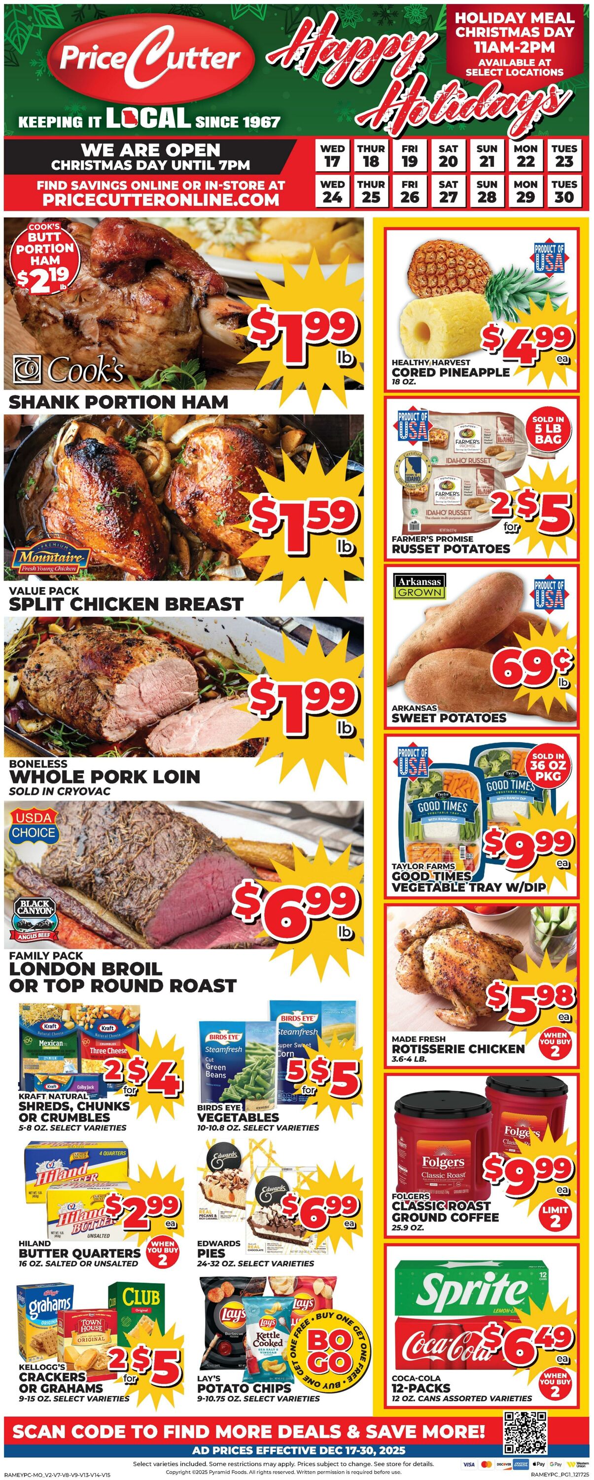 Weekly ad Price Cutter 12/17/2025 - 12/30/2025
