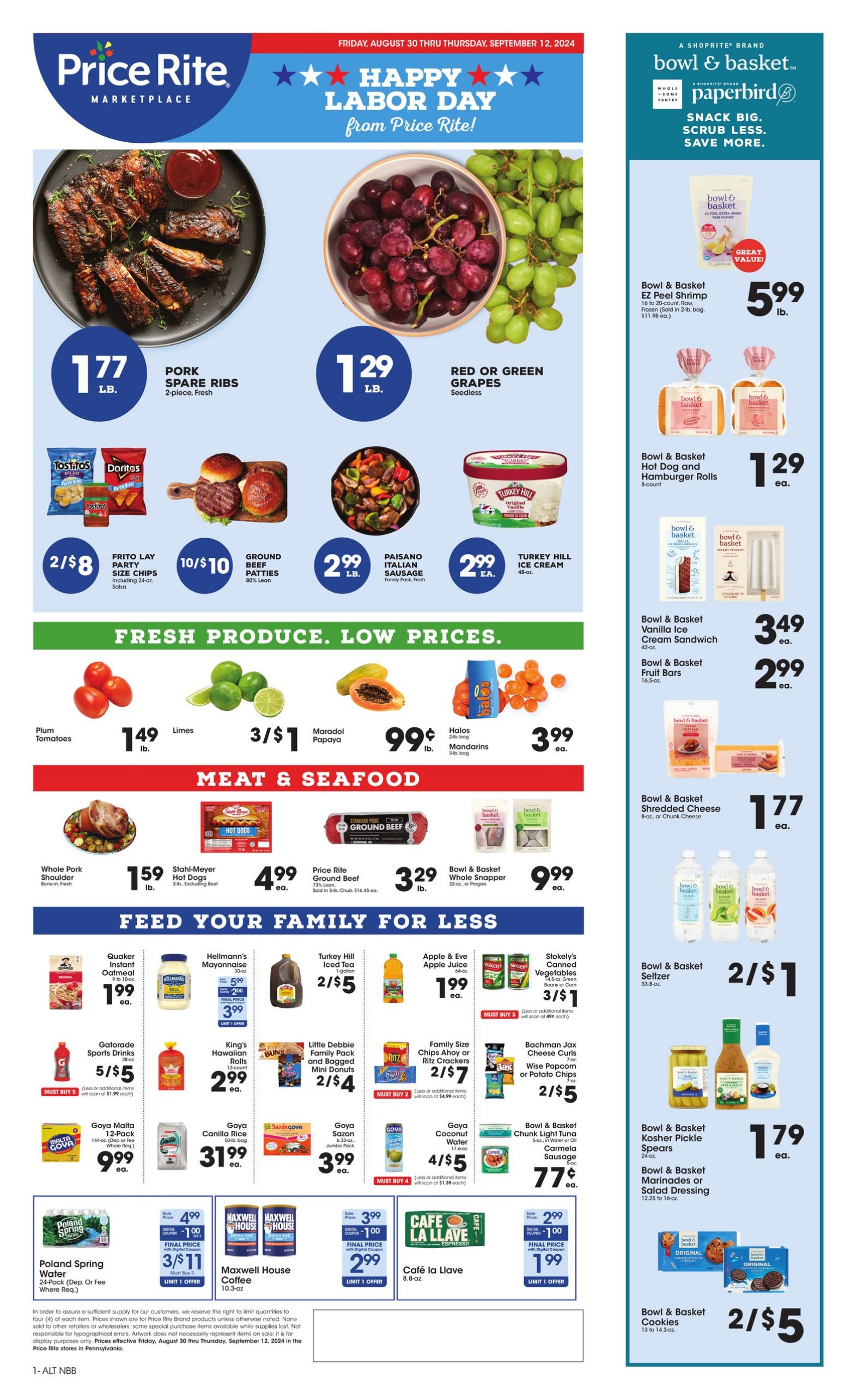 Weekly ad Price Rite 08/30/2024 - 09/12/2024