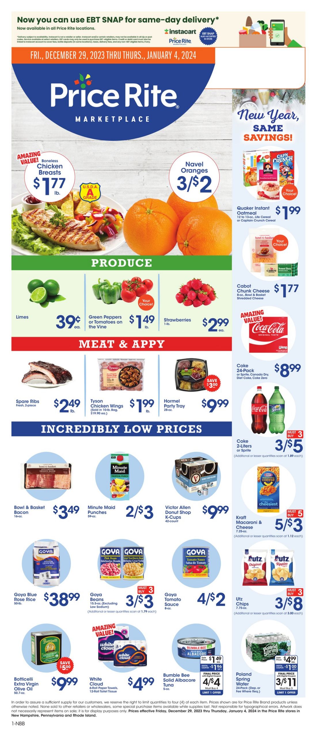 Weekly ad Price Rite 12/29/2023 - 01/04/2024