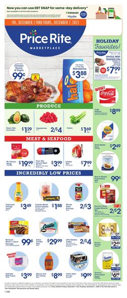 Weekly ad Price Rite 12/01/2023 - 12/07/2023