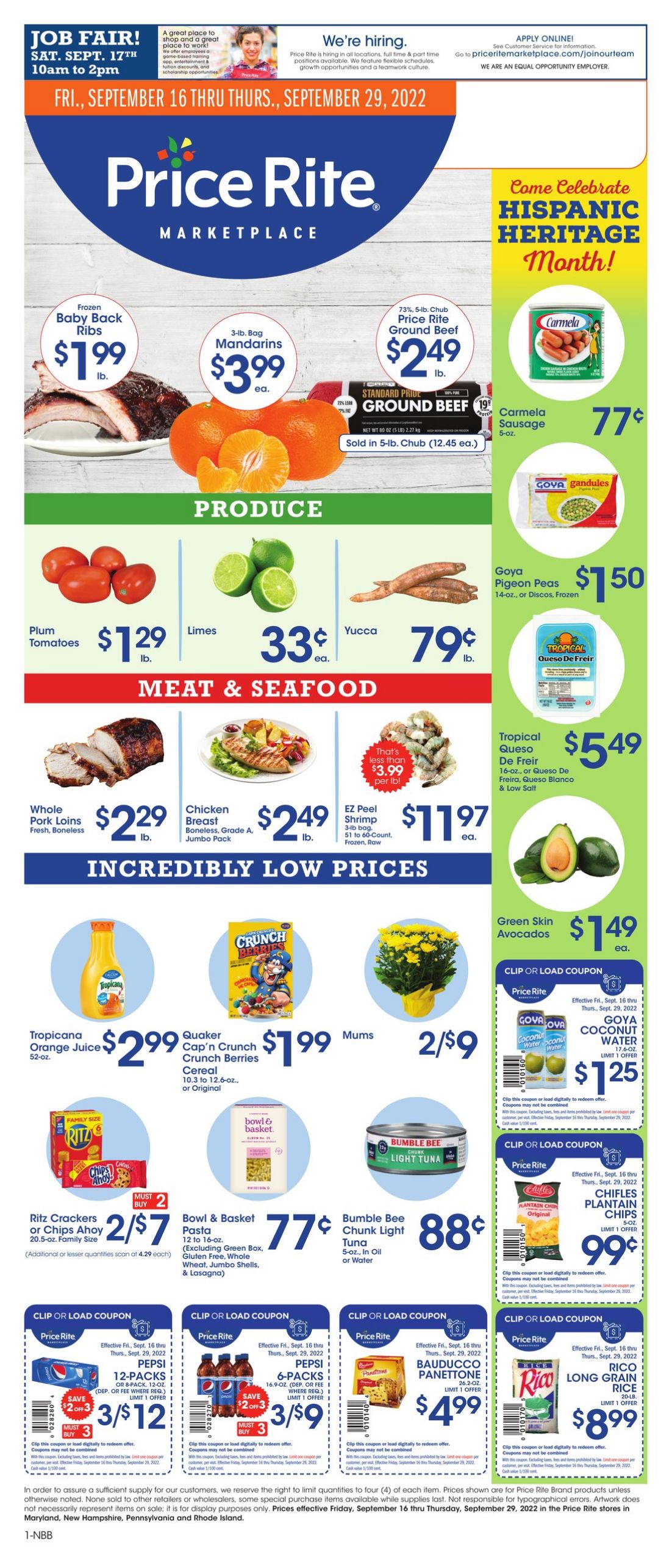 Weekly ad Price Rite 09/16/2022 - 09/29/2022