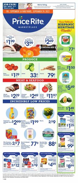 Weekly ad Price Rite 09/16/2022-09/29/2022