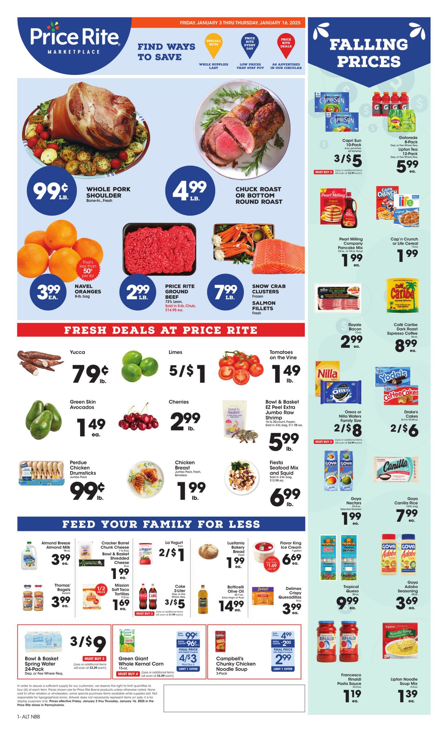 Weekly ad Price Rite 01/03/2025 - 01/16/2025