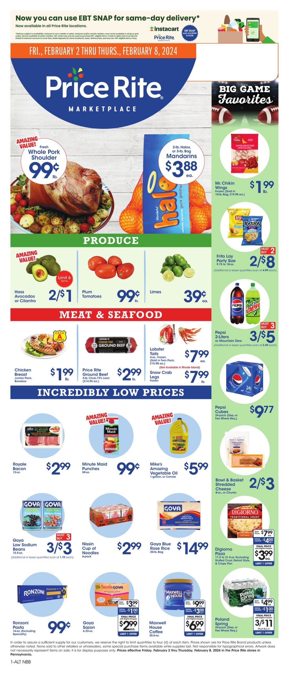 Weekly ad Price Rite 02/02/2024 - 02/08/2024