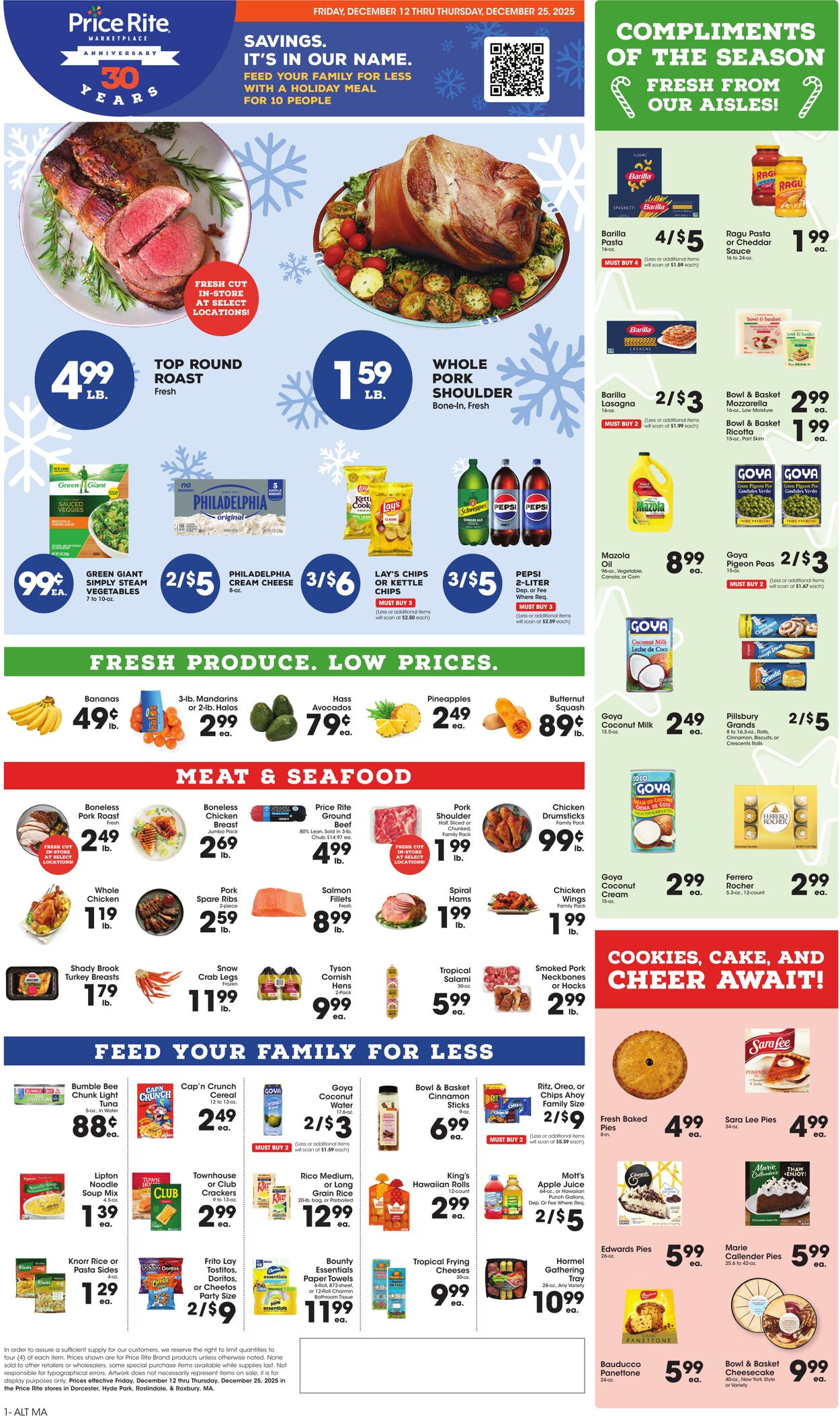 Weekly ad Price Rite 12/11/2025 - 12/25/2025