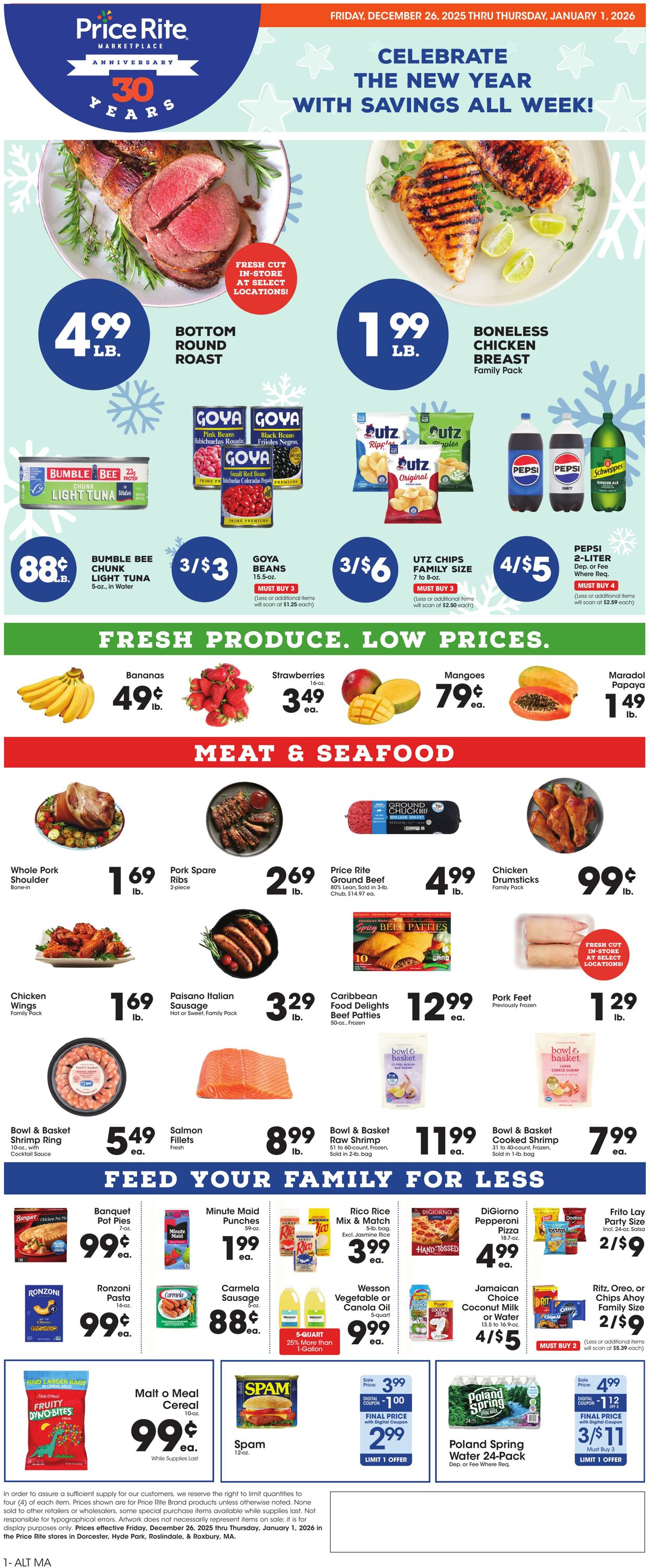 Weekly ad Price Rite 12/23/2025 - 01/01/2026