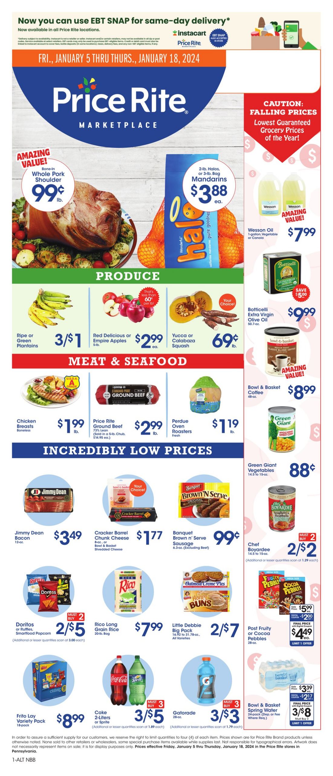 Weekly ad Price Rite 01/05/2024 - 01/18/2024