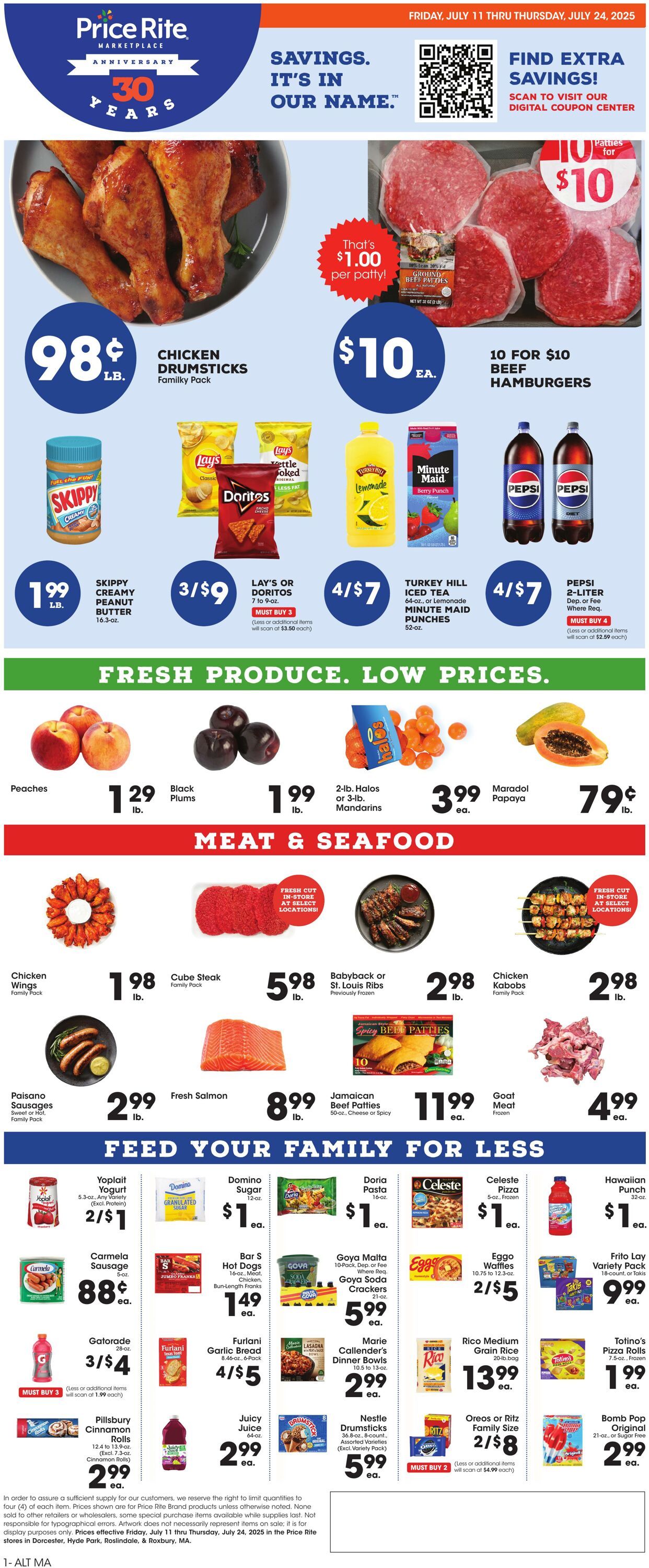 Weekly ad Price Rite 07/10/2025 - 07/24/2025