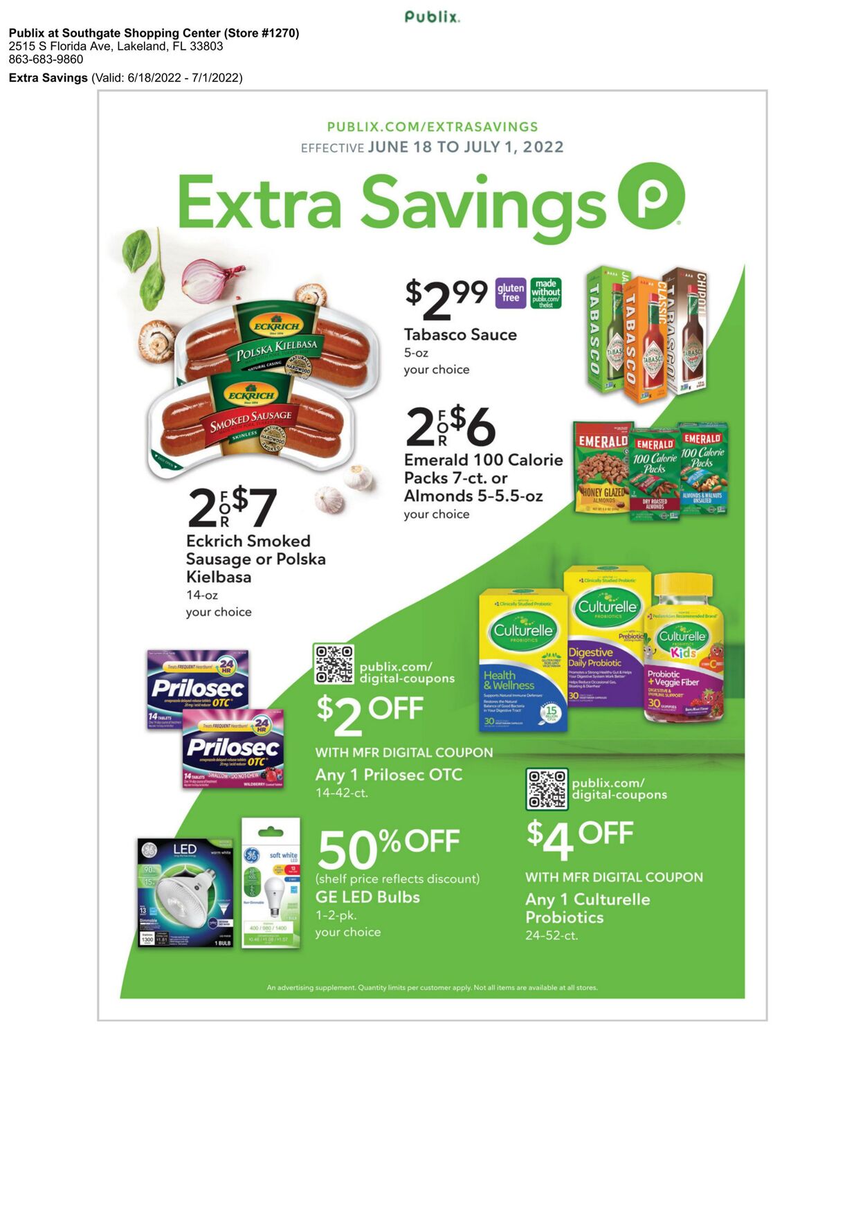 Weekly ad Publix 06/18/2022-07/01/2022