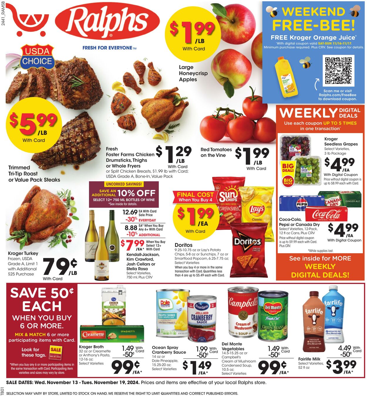 Weekly ad Ralphs 11/13/2024 - 11/19/2024