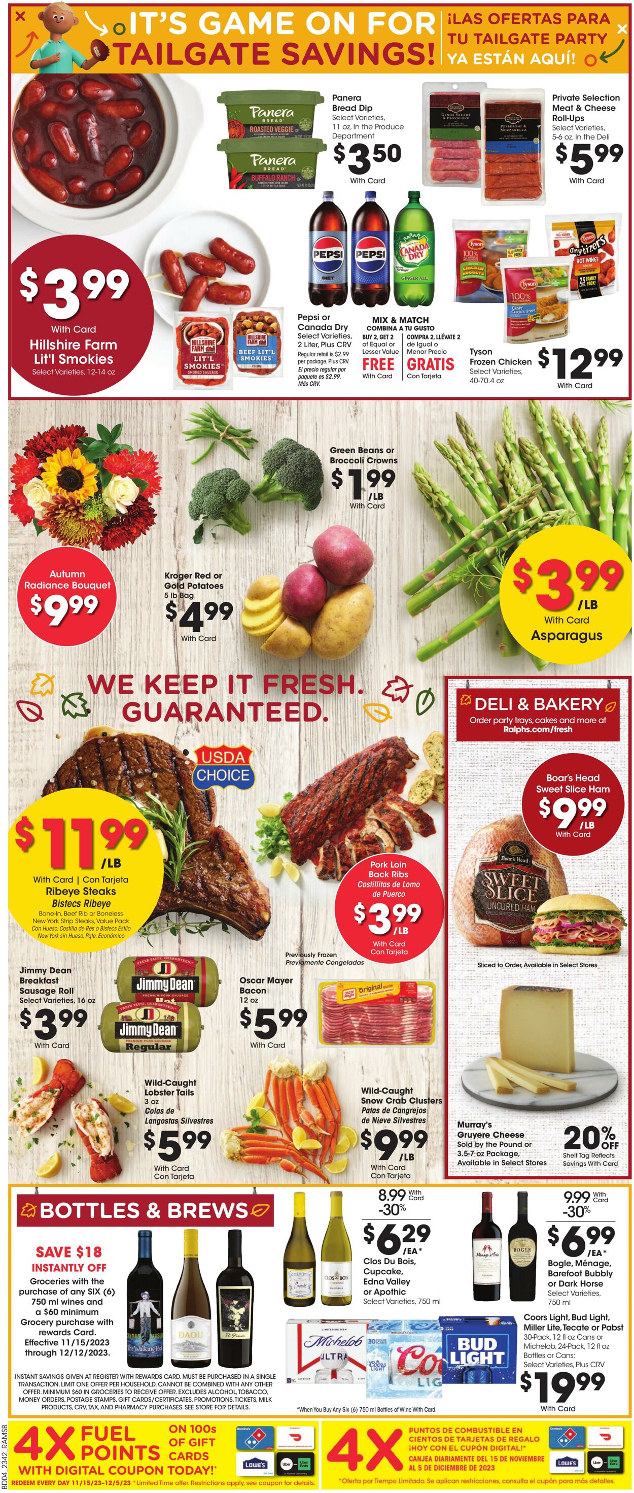 Weekly ad Ralphs 11/15/2023 - 11/23/2023