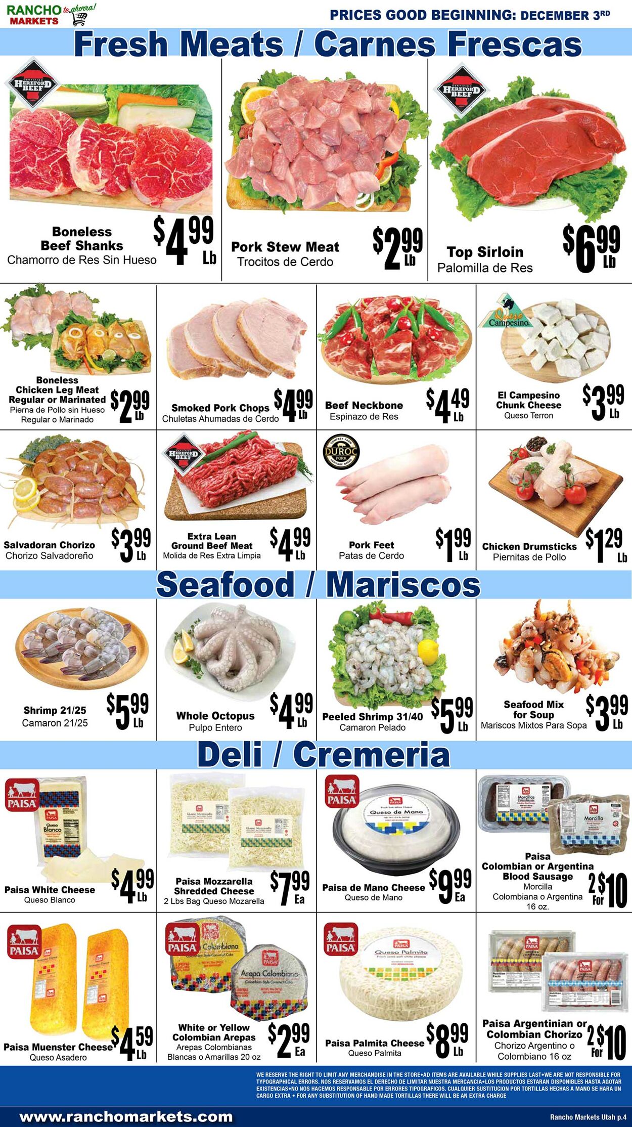 Weekly ad Rancho Markets 12/04/2024 - 12/09/2024