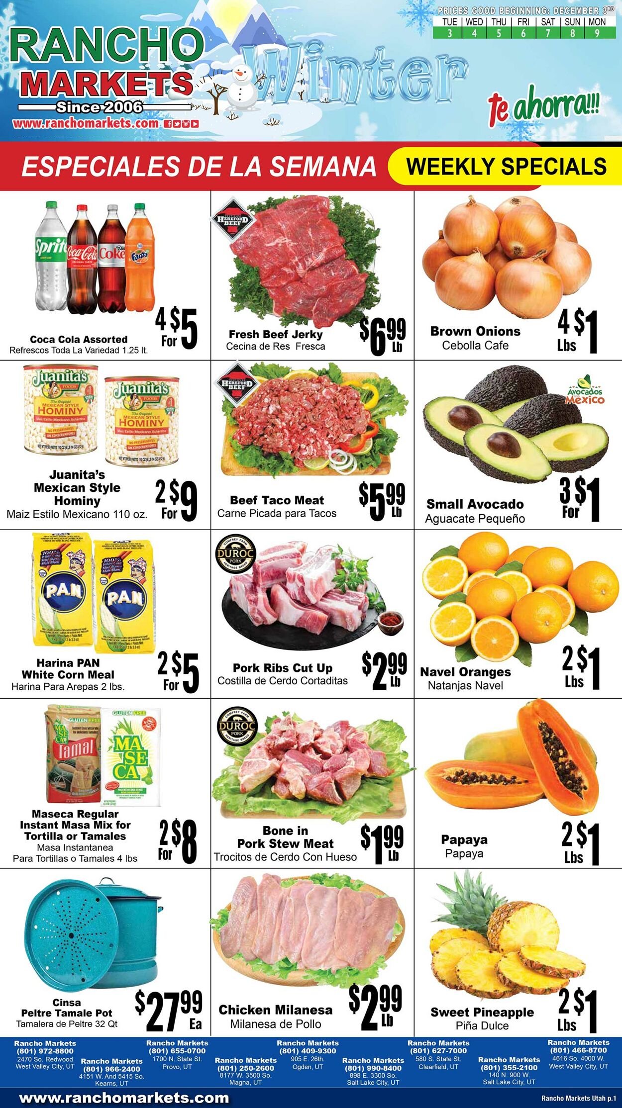 Weekly ad Rancho Markets 12/04/2024 - 12/09/2024