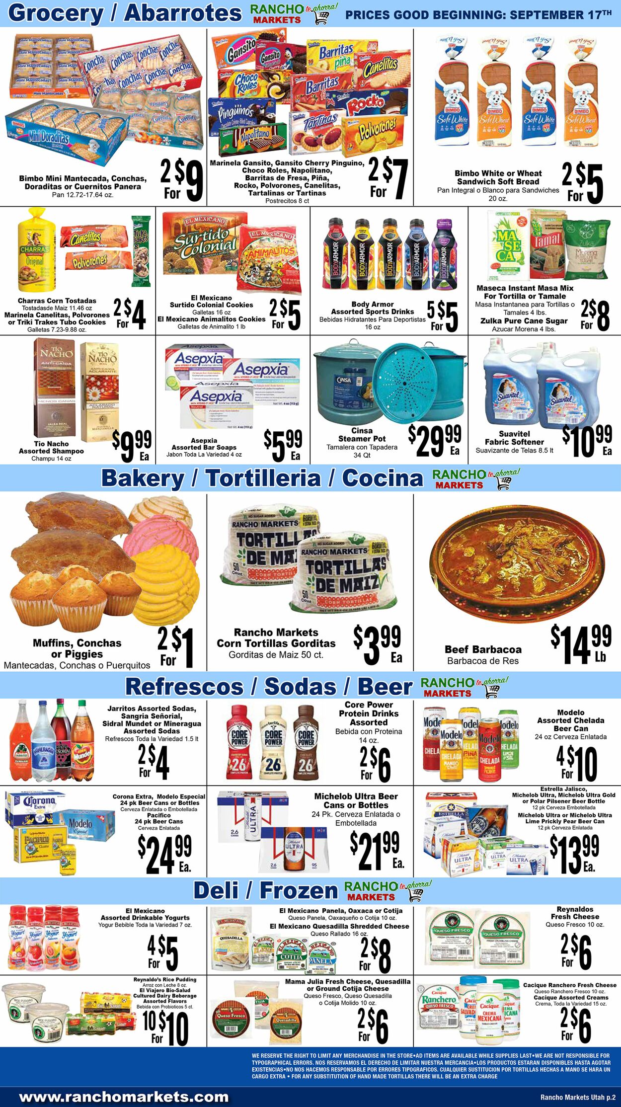 Weekly ad Rancho Markets 09/18/2024 - 09/23/2024