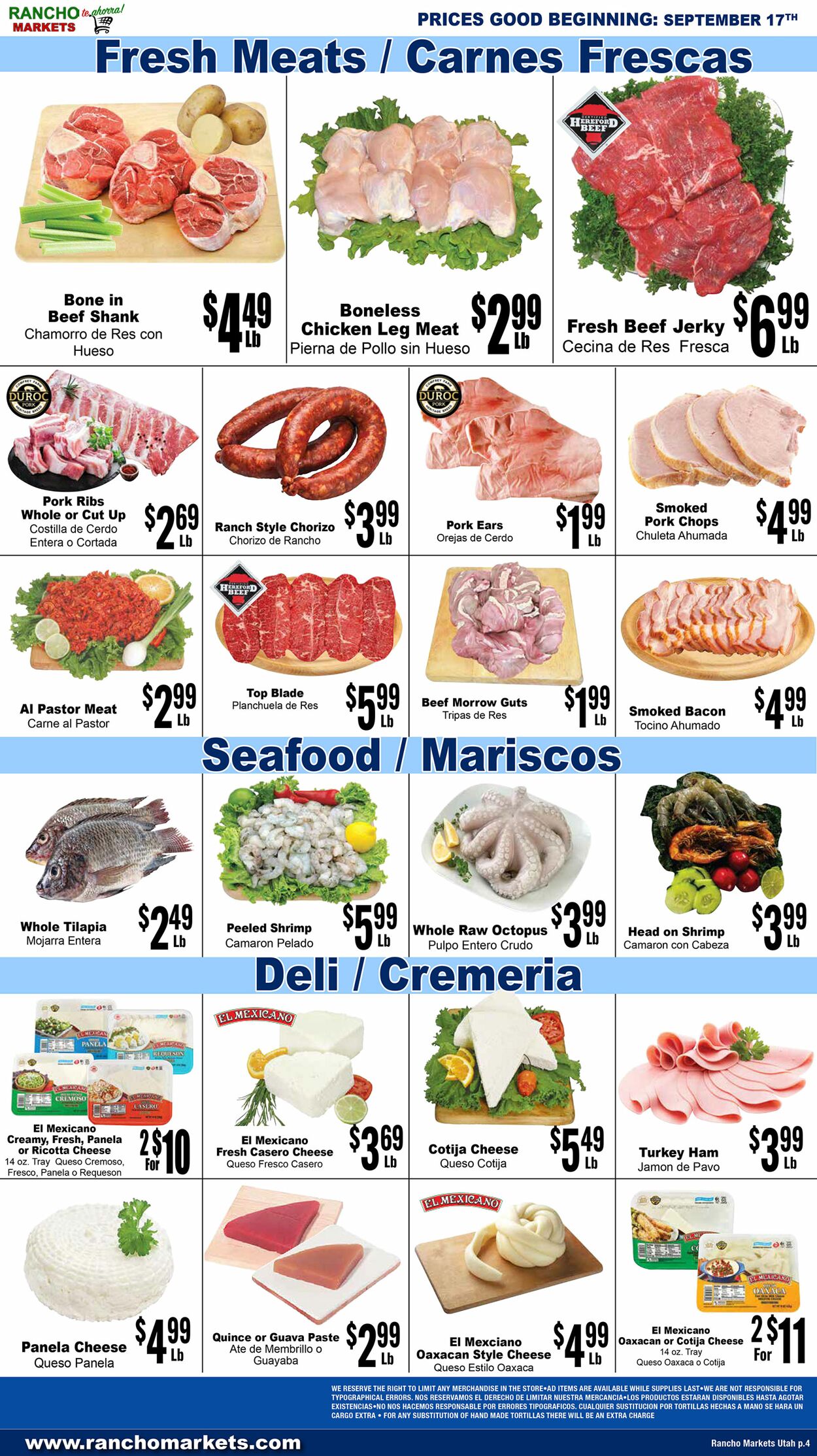 Weekly ad Rancho Markets 09/18/2024 - 09/23/2024