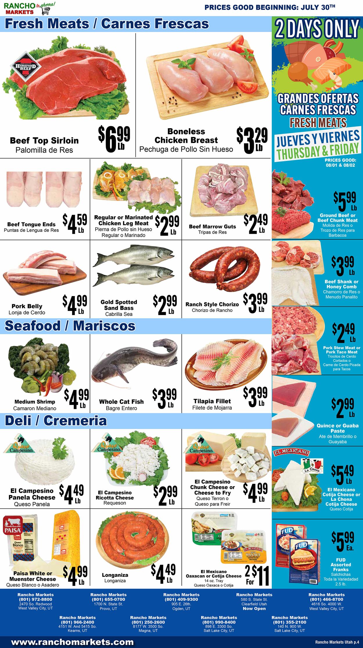 Weekly ad Rancho Markets 07/31/2024 - 08/05/2024