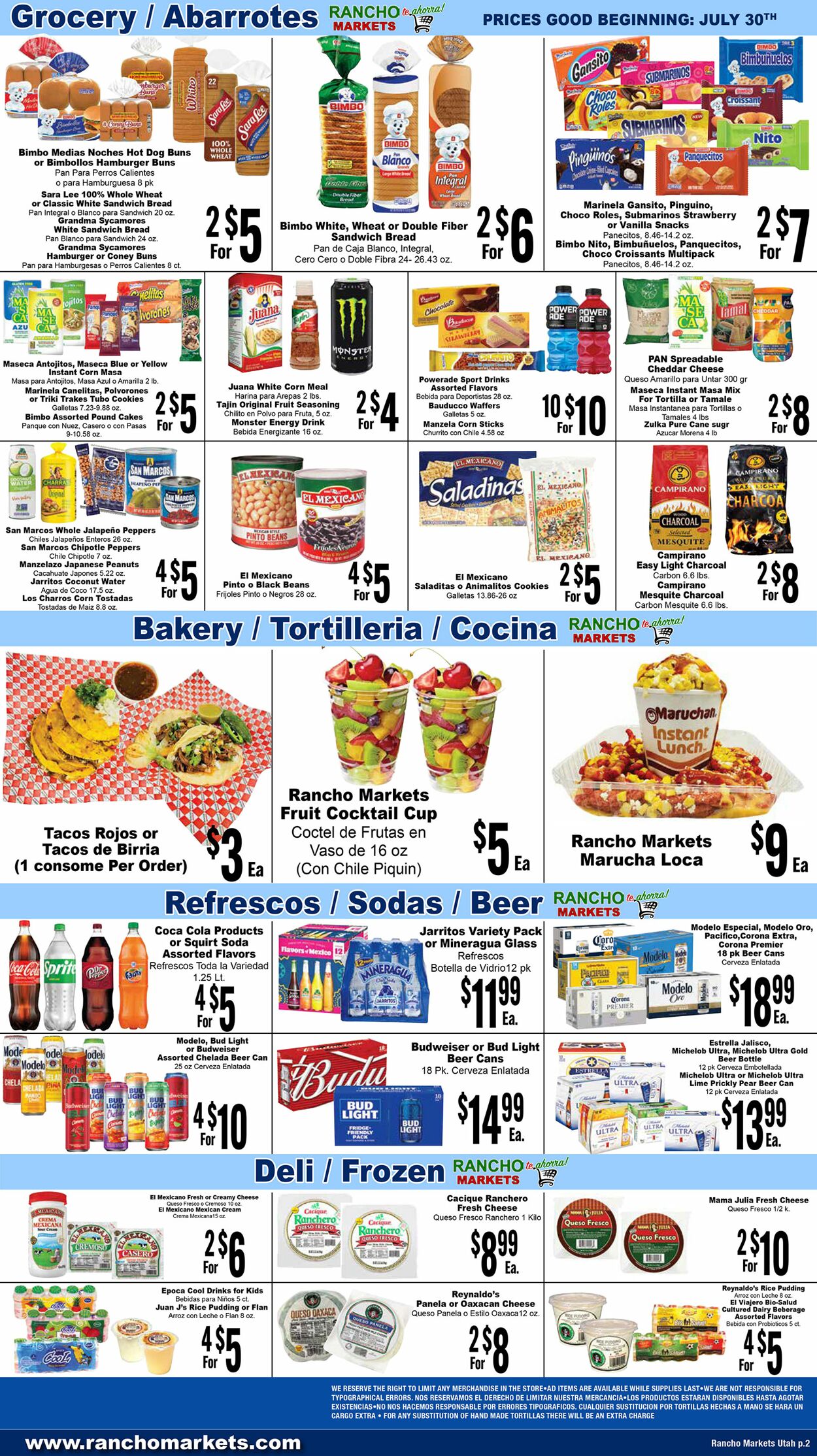 Weekly ad Rancho Markets 07/31/2024 - 08/05/2024