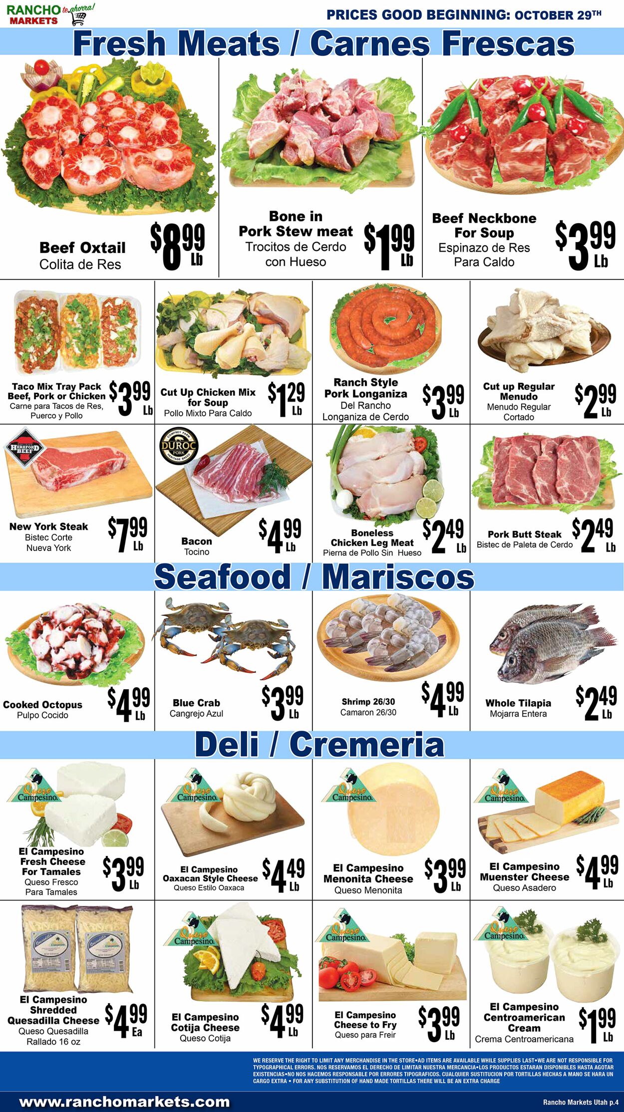 Weekly ad Rancho Markets 10/30/2024 - 11/04/2024