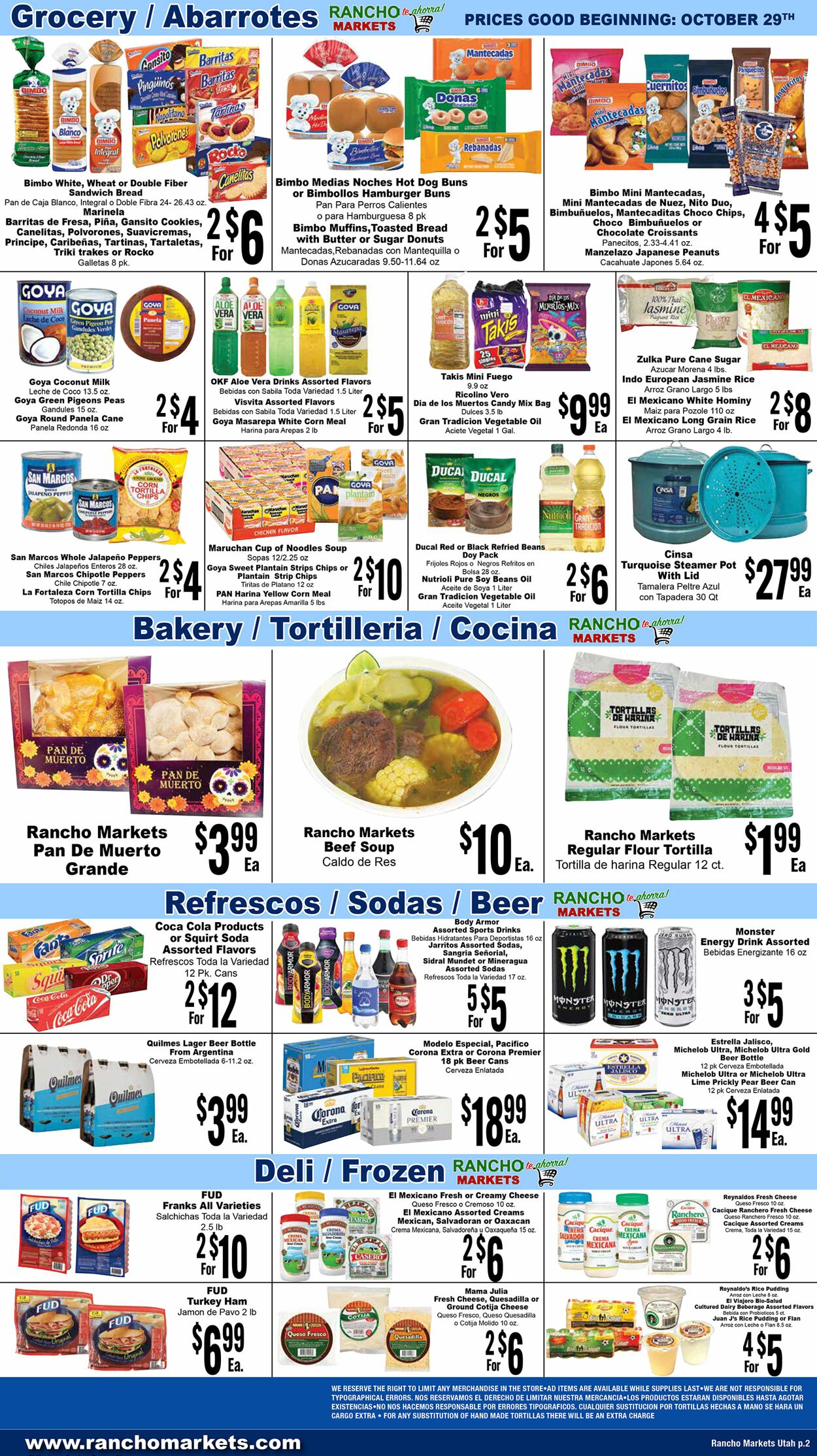 Weekly ad Rancho Markets 10/30/2024 - 11/04/2024