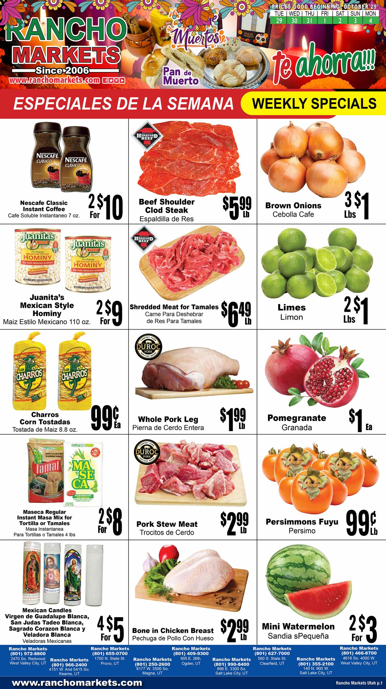 Weekly ad Rancho Markets 10/30/2024 - 11/04/2024