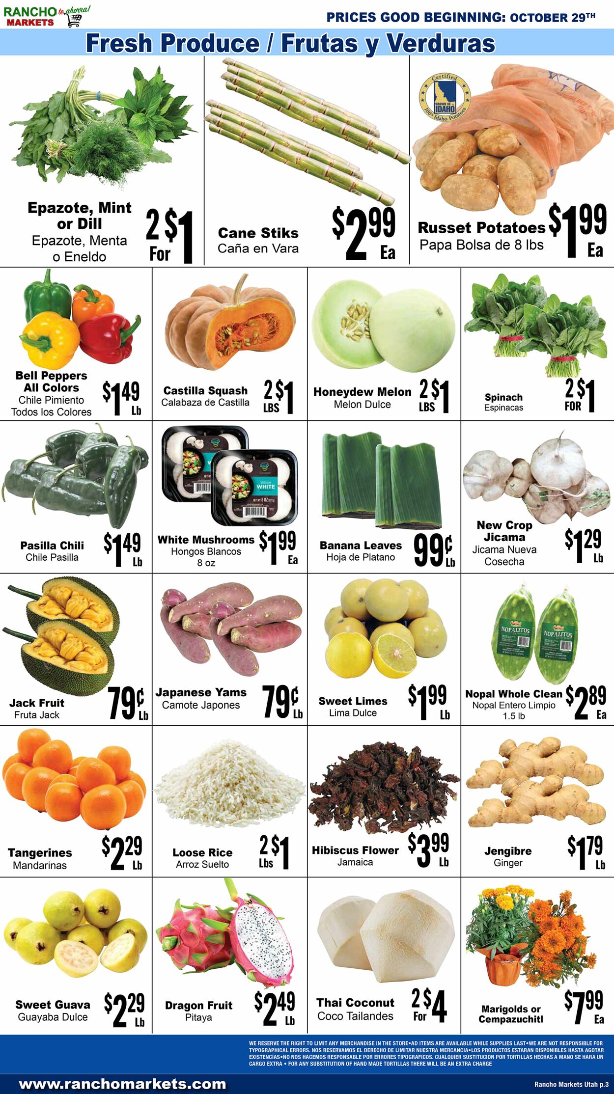 Weekly ad Rancho Markets 10/30/2024 - 11/04/2024