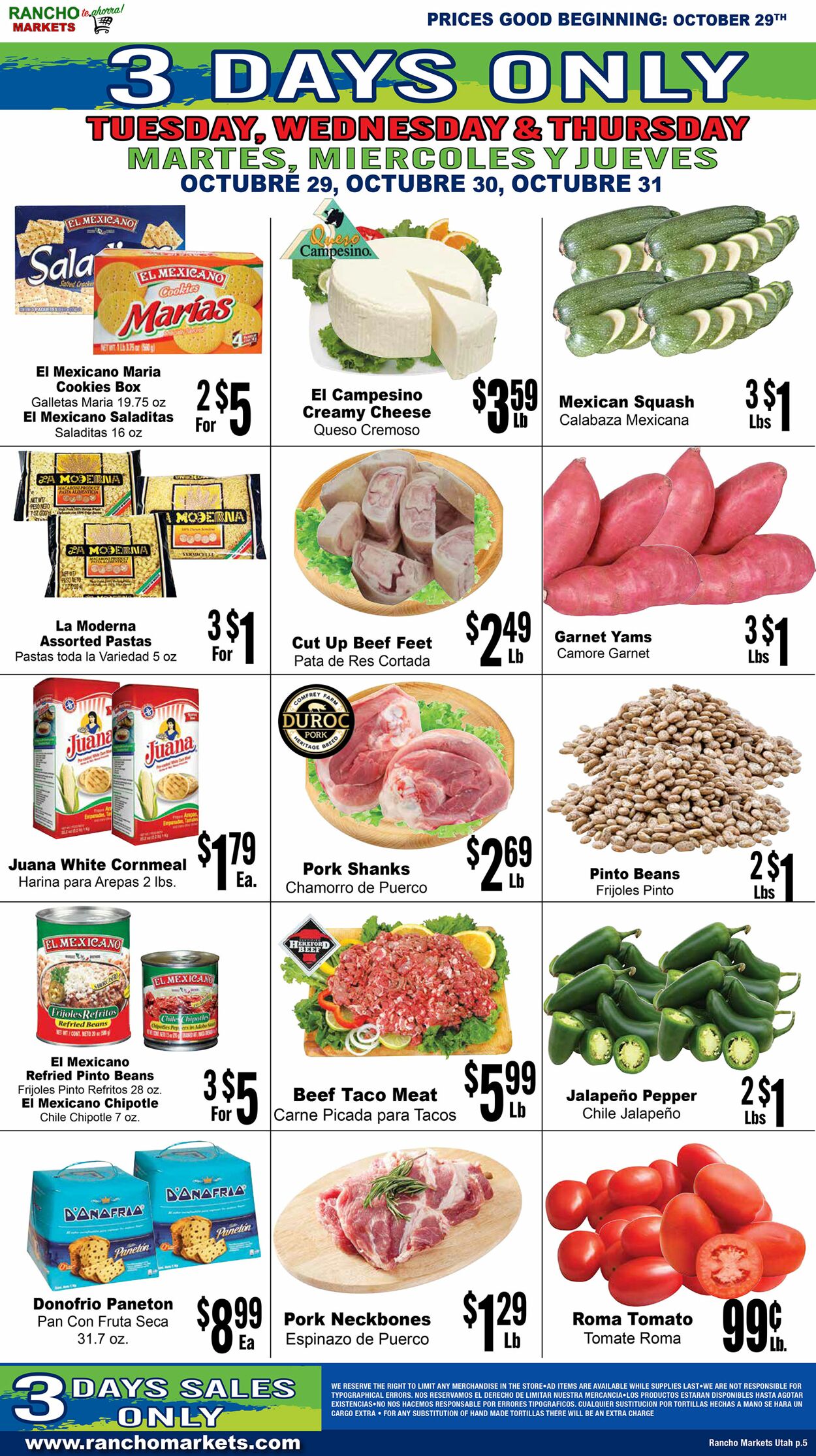 Weekly ad Rancho Markets 10/30/2024 - 11/04/2024