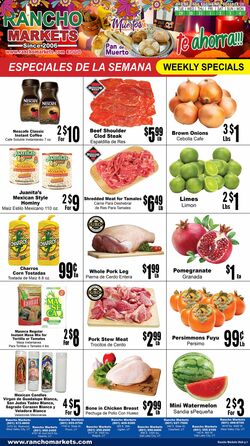 Weekly ad Rancho Markets 10/30/2024 - 11/04/2024