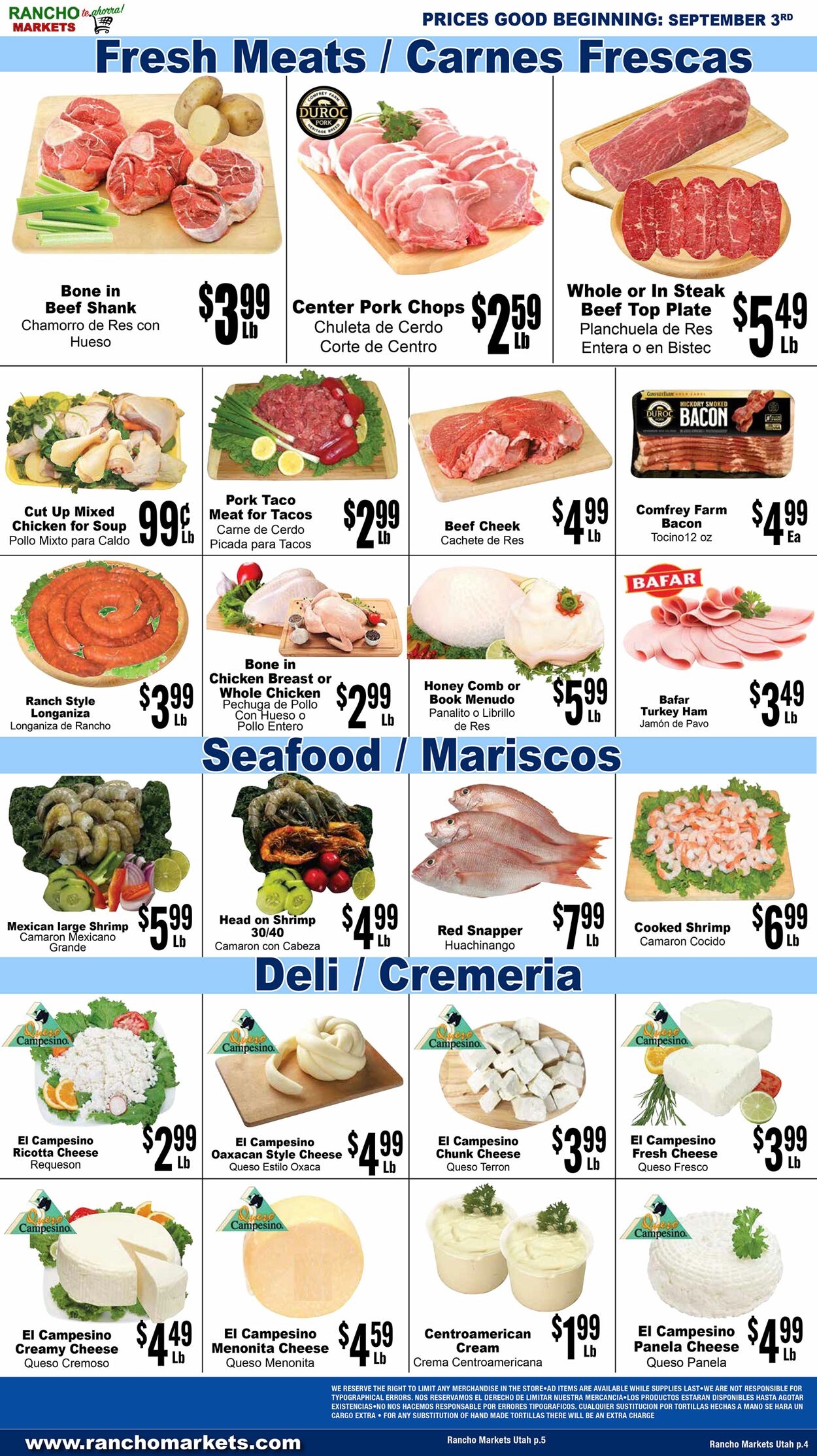 Weekly ad Rancho Markets 09/04/2024 - 09/09/2024