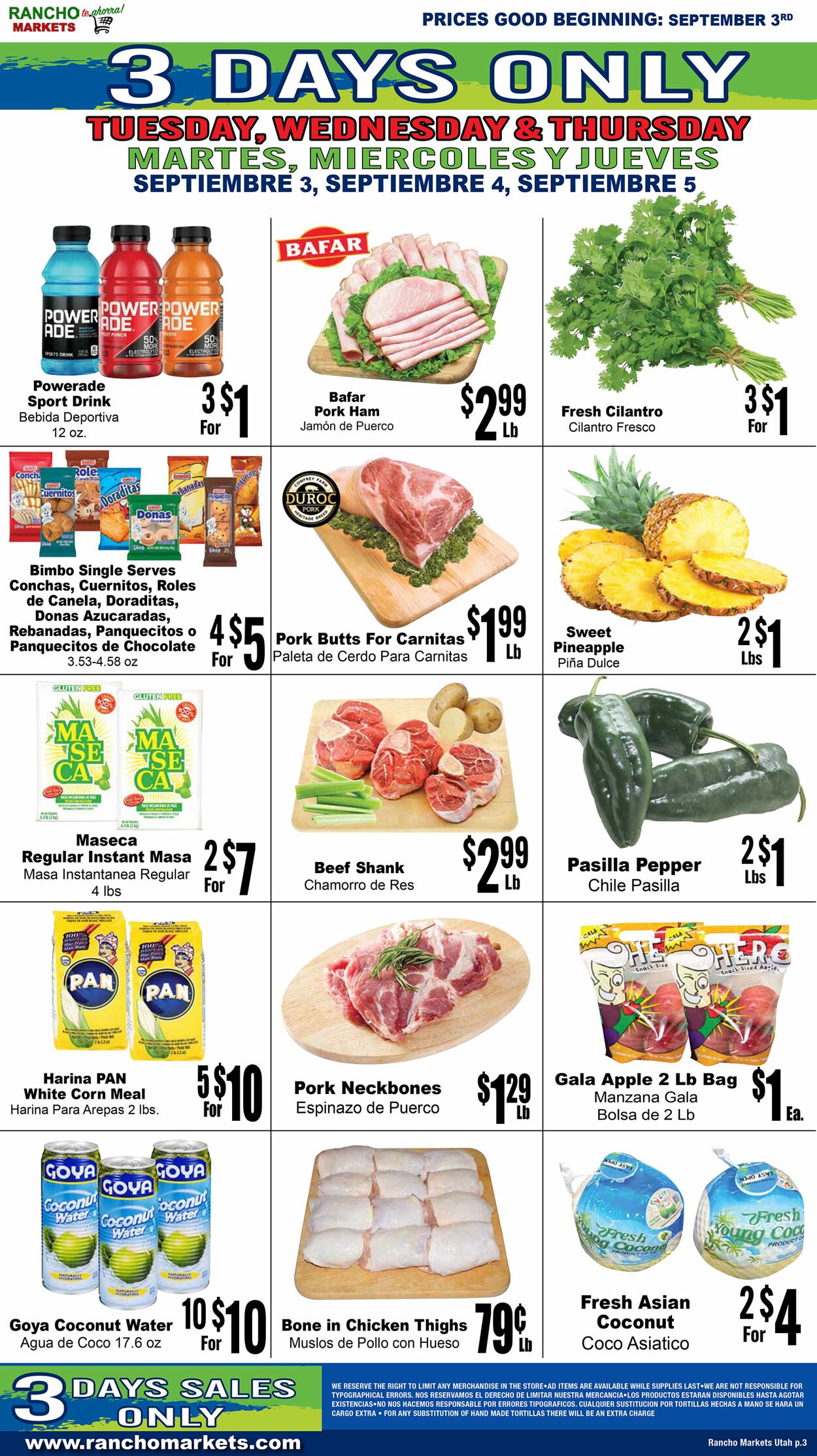 Weekly ad Rancho Markets 09/04/2024 - 09/09/2024