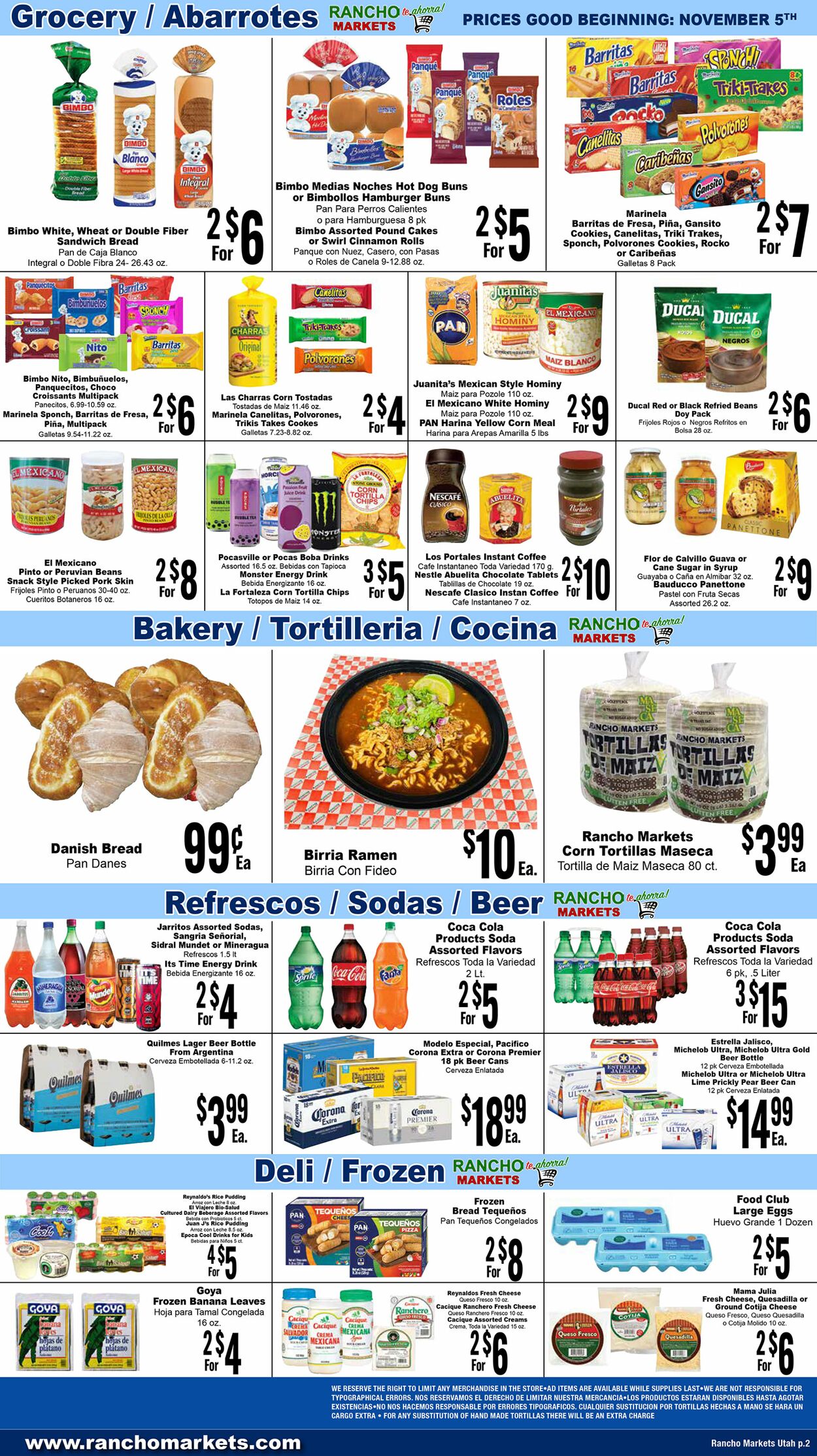 Weekly ad Rancho Markets 11/06/2024 - 11/11/2024