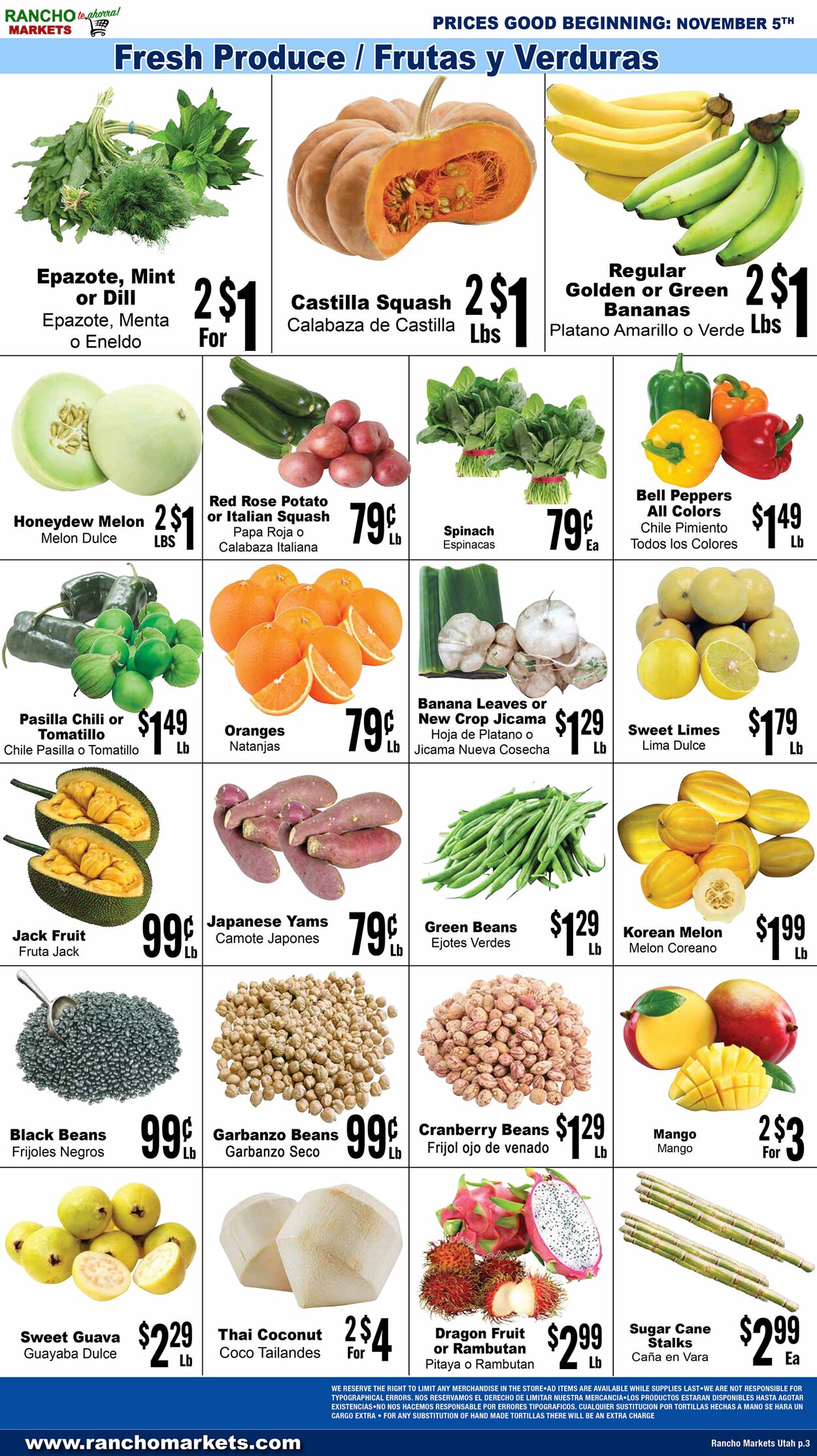 Weekly ad Rancho Markets 11/06/2024 - 11/11/2024