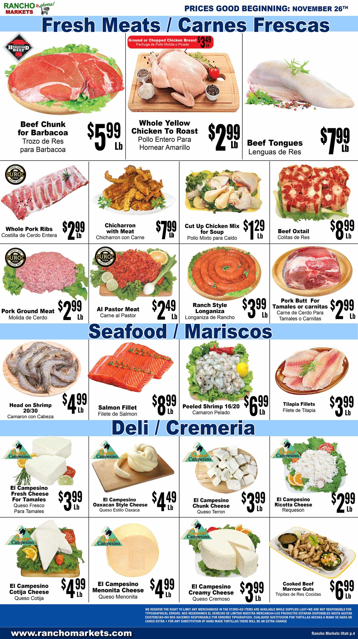 Weekly ad Rancho Markets 11/27/2024 - 12/02/2024