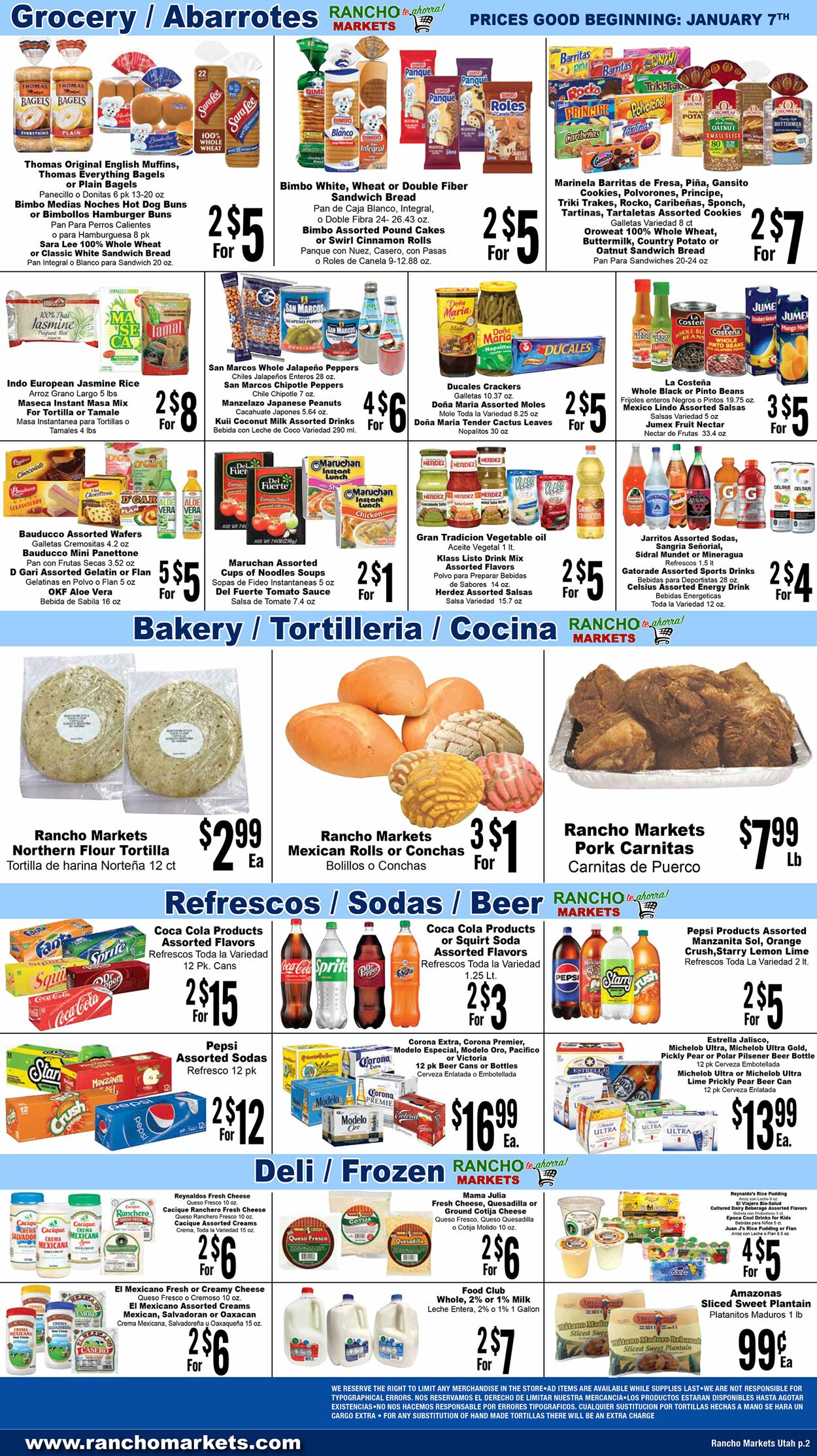 Weekly ad Rancho Markets 01/08/2025 - 01/13/2025