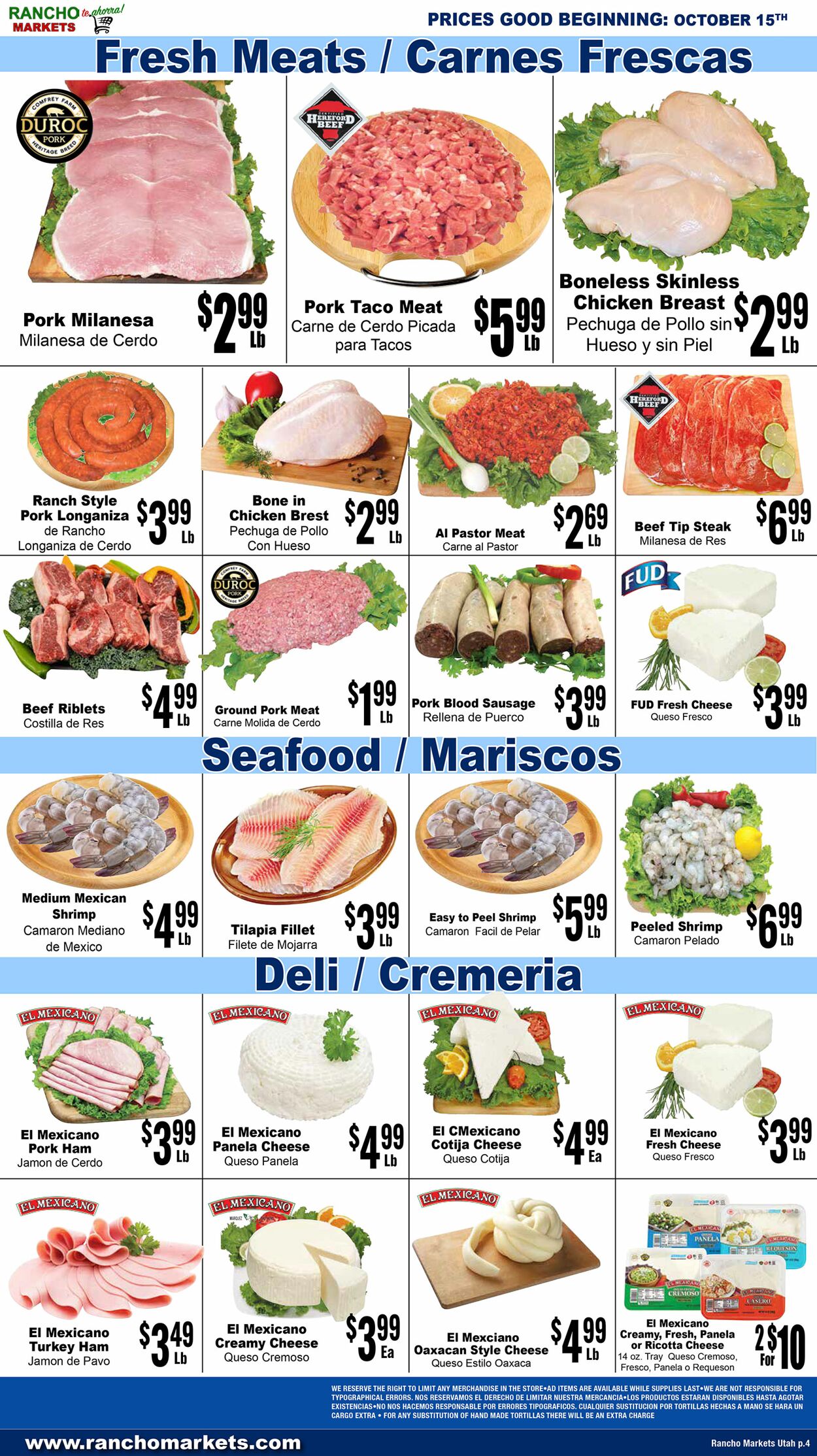 Weekly ad Rancho Markets 10/15/2024 - 10/21/2024