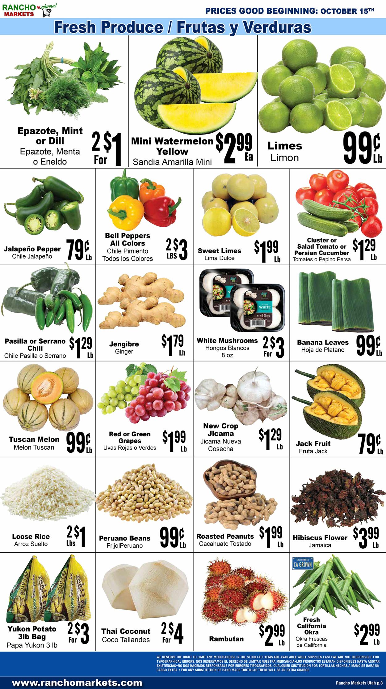 Weekly ad Rancho Markets 10/15/2024 - 10/21/2024