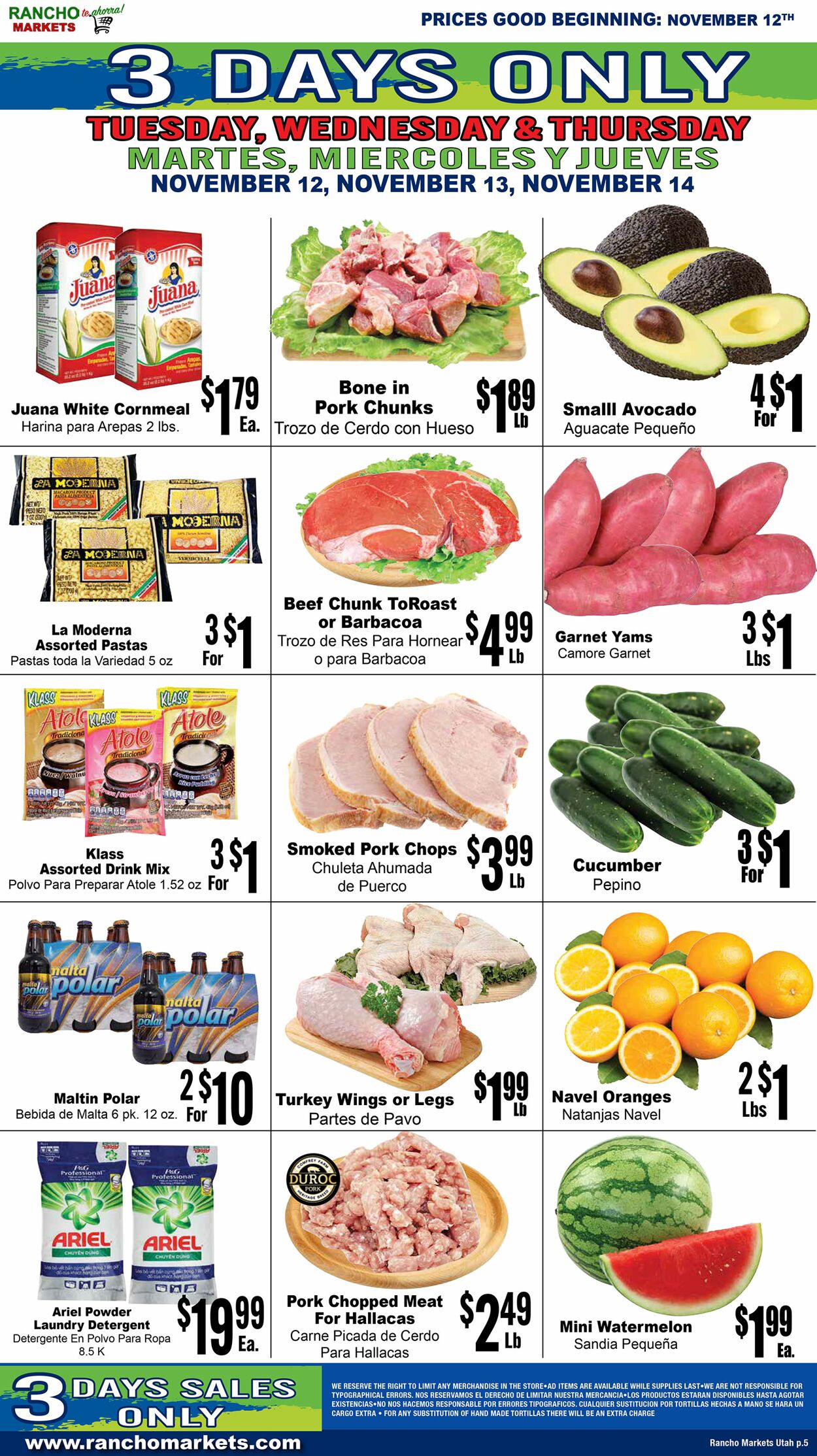 Weekly ad Rancho Markets 11/13/2024 - 11/18/2024