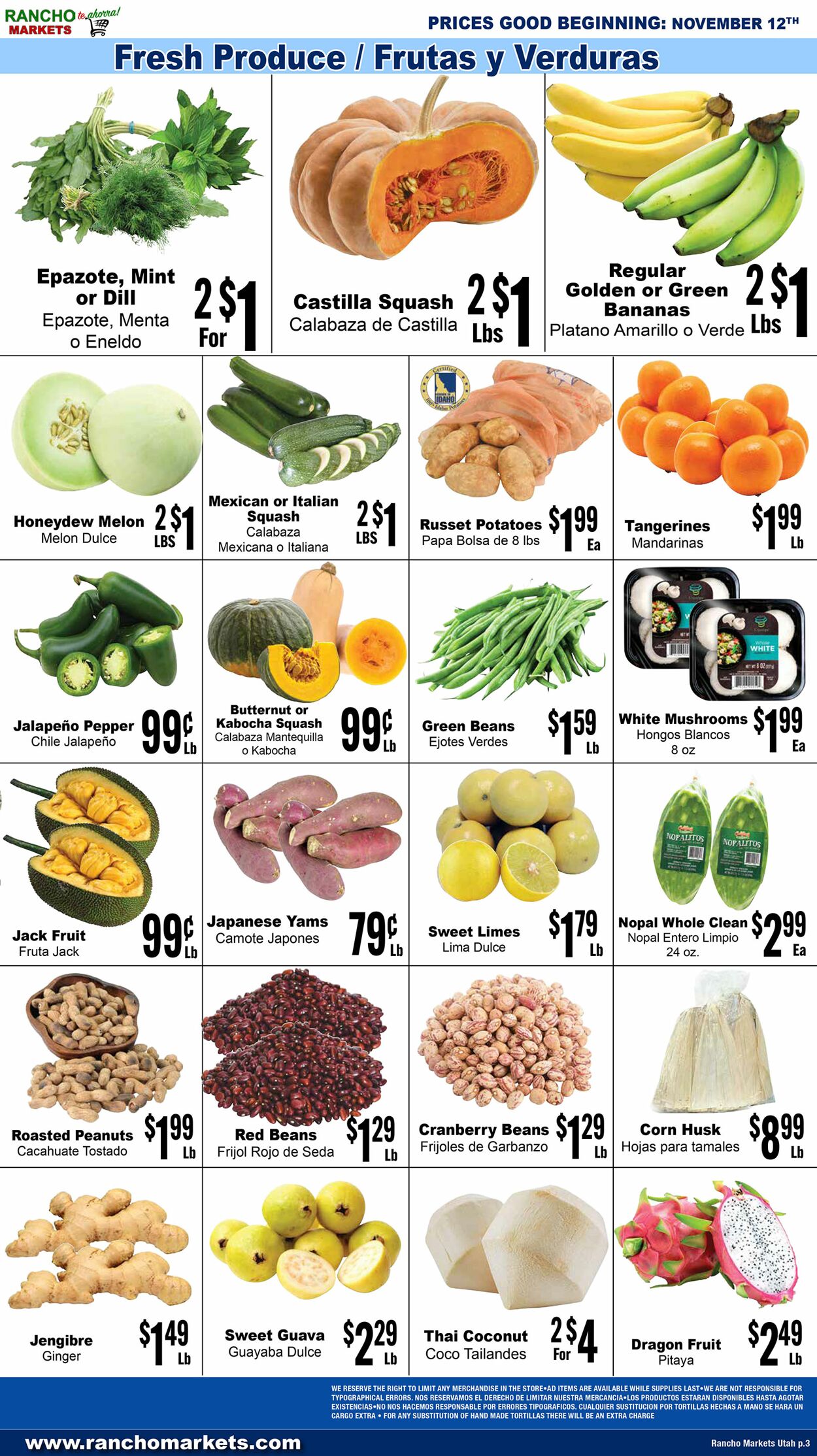 Weekly ad Rancho Markets 11/13/2024 - 11/18/2024