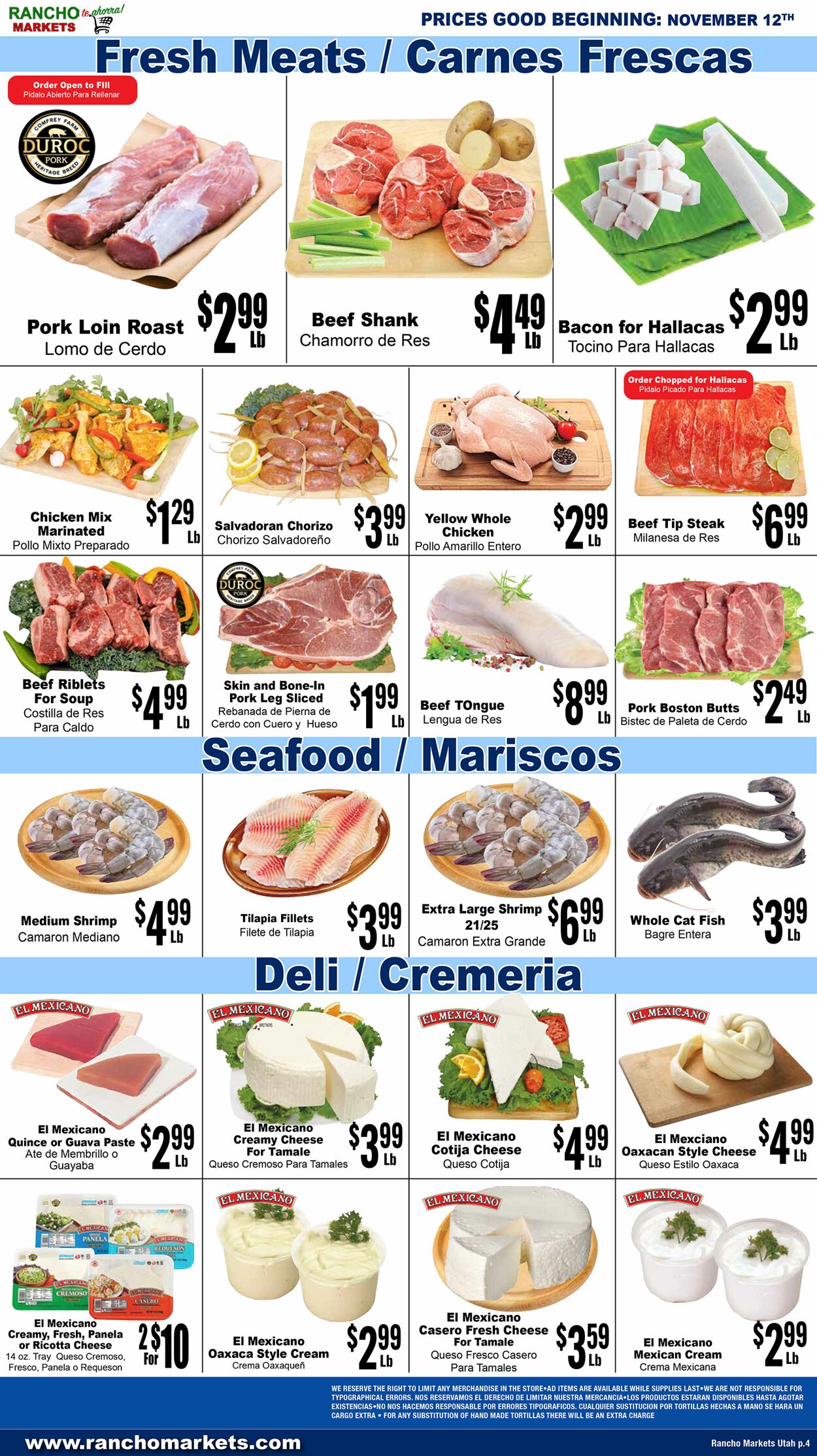 Weekly ad Rancho Markets 11/13/2024 - 11/18/2024