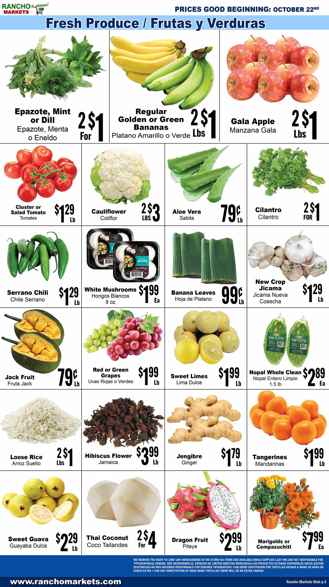 Weekly ad Rancho Markets 10/23/2024 - 10/28/2024